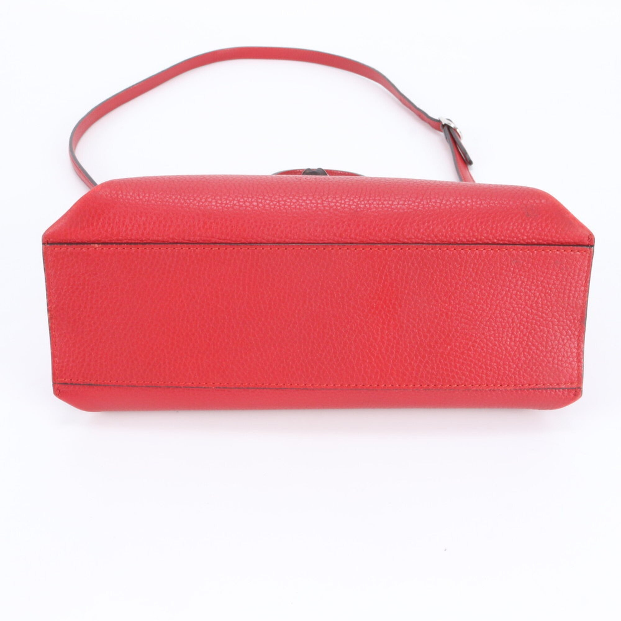 Gucci Red Color Leather Handbag Shoulder Bag (Pre-Owned)