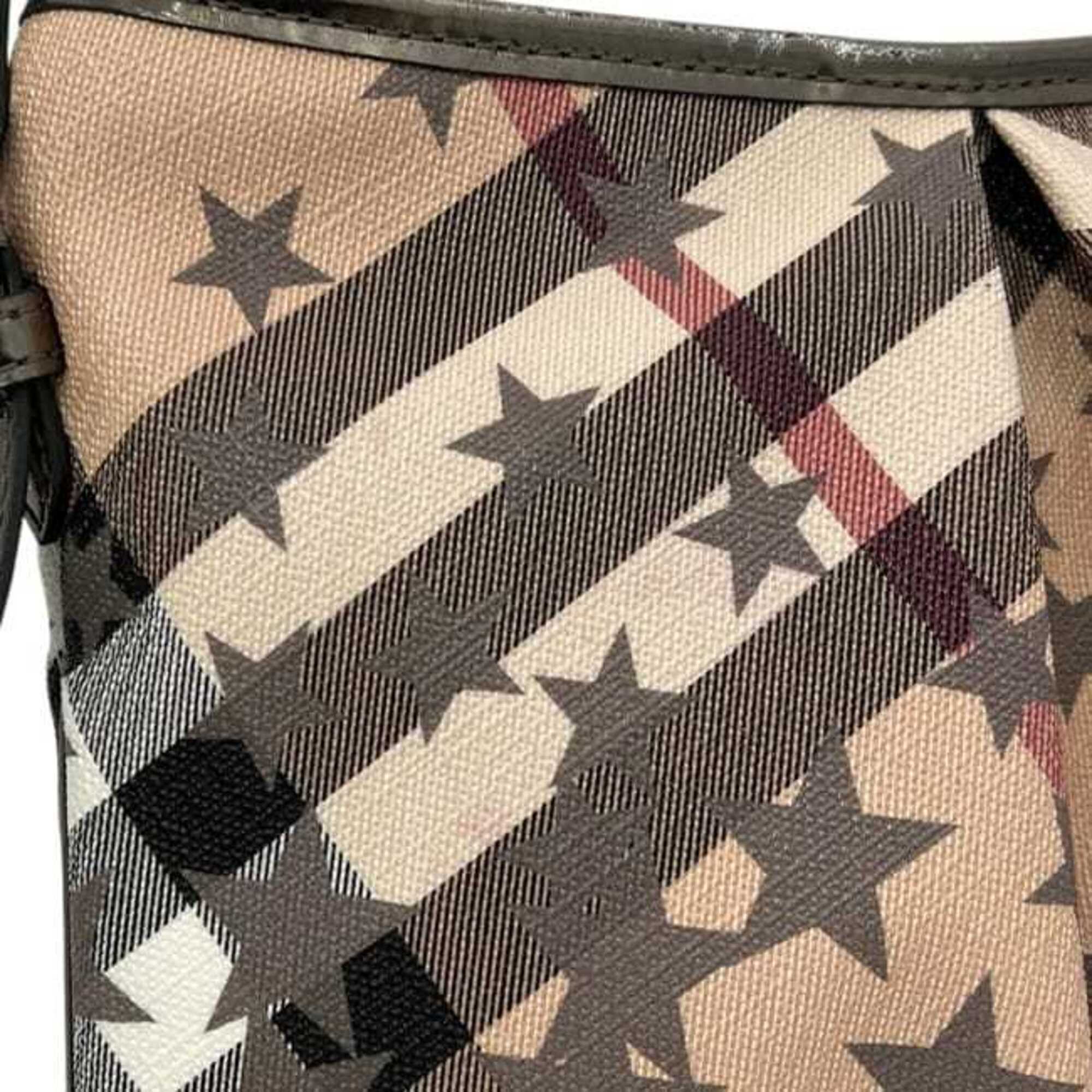 Burberry Beige Pvc Leather Shoulder Bag (Pre-Owned)