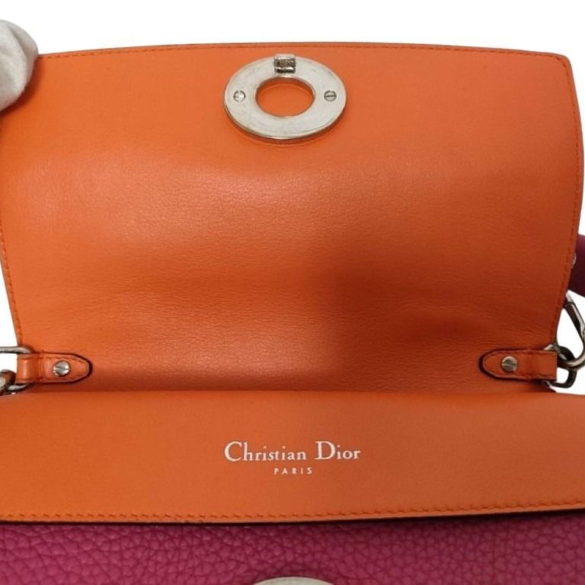 Christian Dior Rose Pink Leather Handbag Shoulder Bag (Pre-Owned)