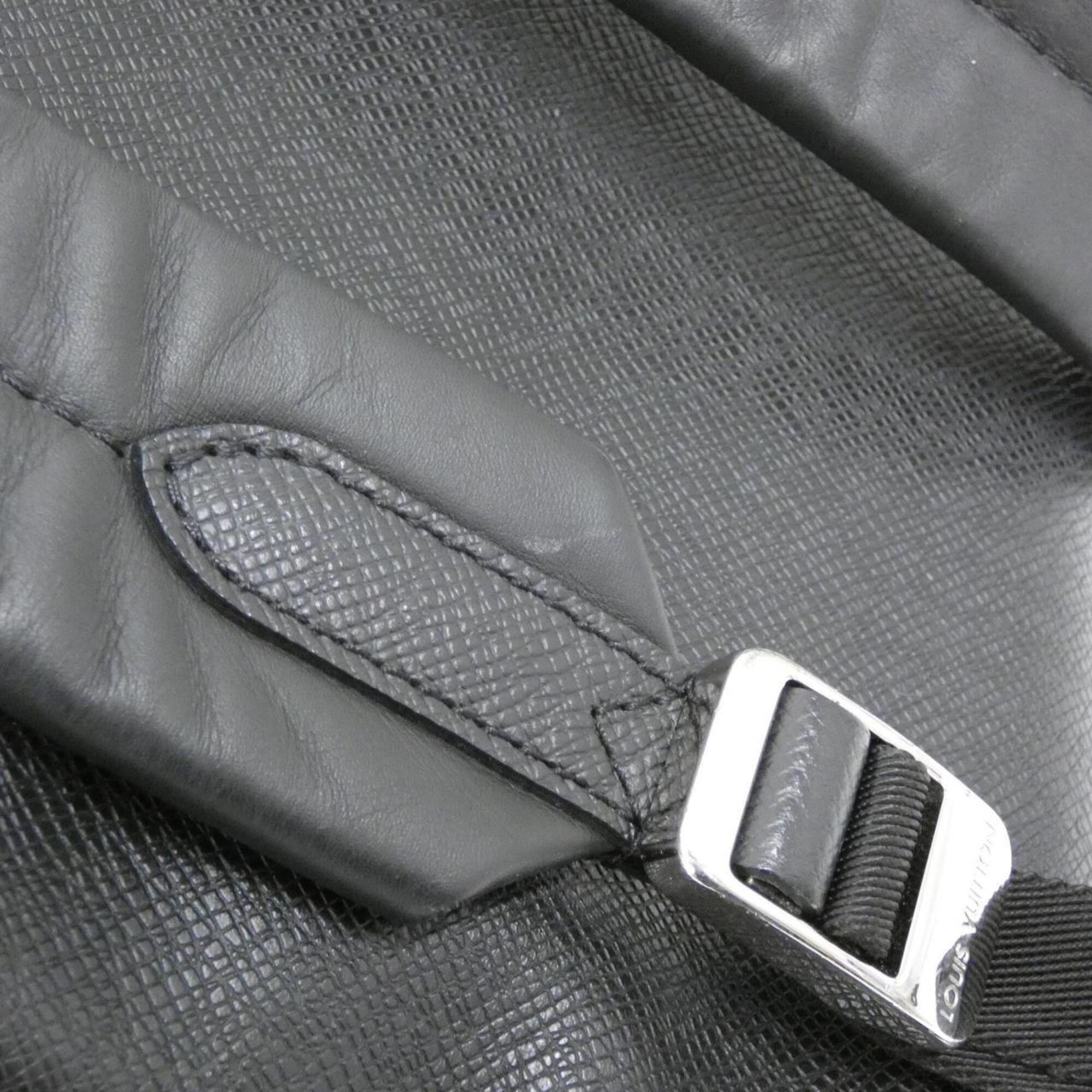 Louis Vuitton Black Coated Canvas Leather Backpack (Pre-Owned)