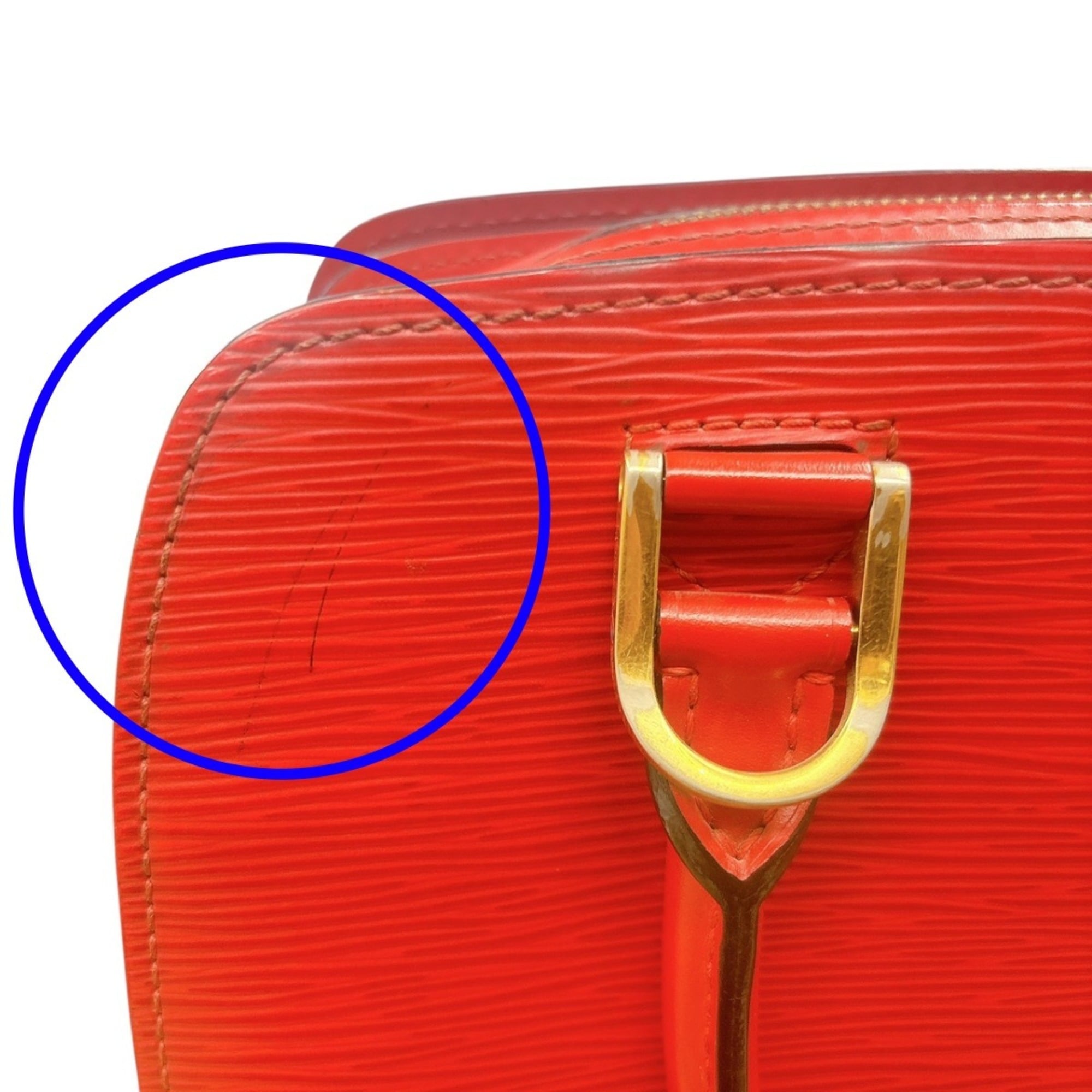 Louis Vuitton Red Color Epi Leather Handbag (Pre-Owned)