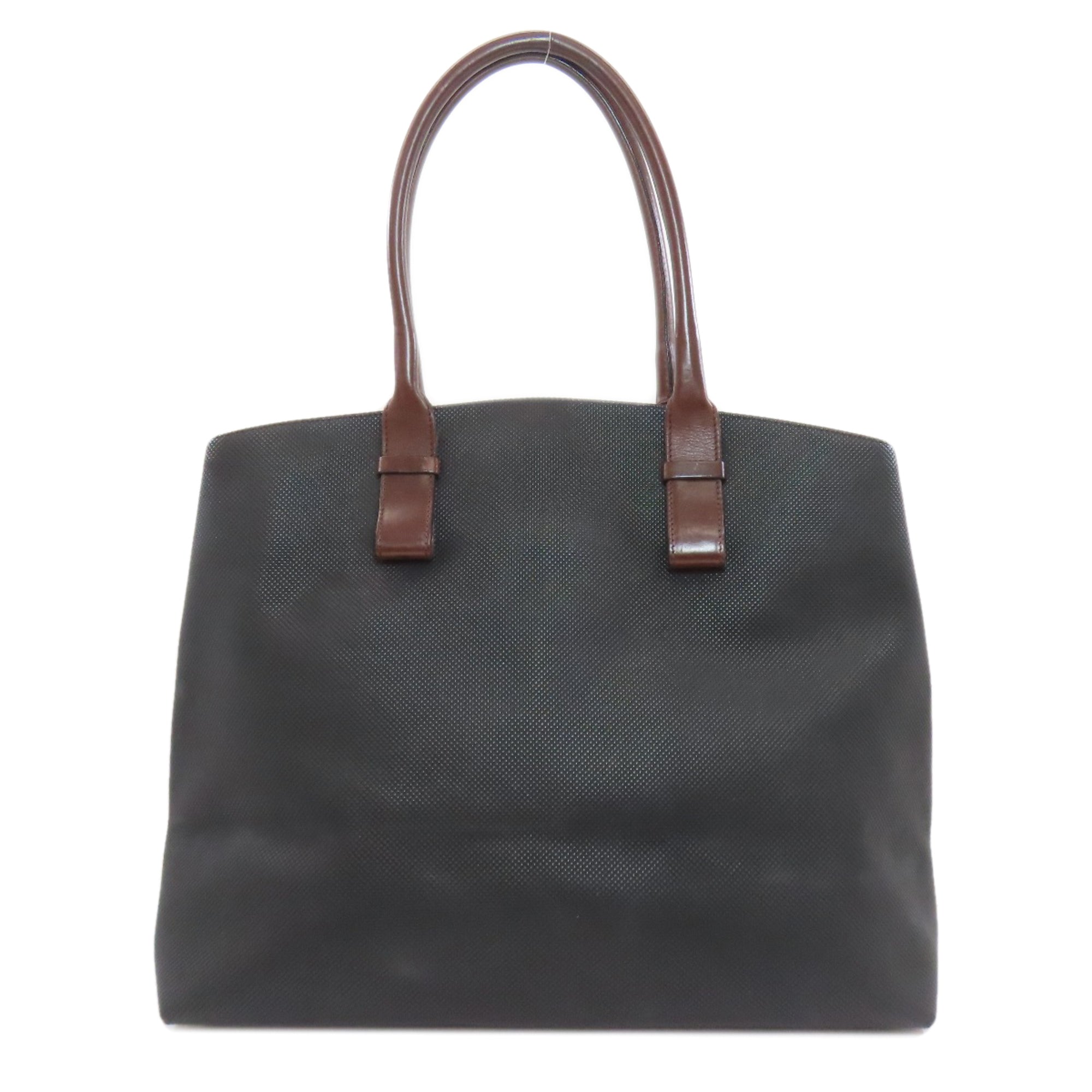 Bottega Veneta Black Brown Pvc Tote Bag (Pre-Owned)