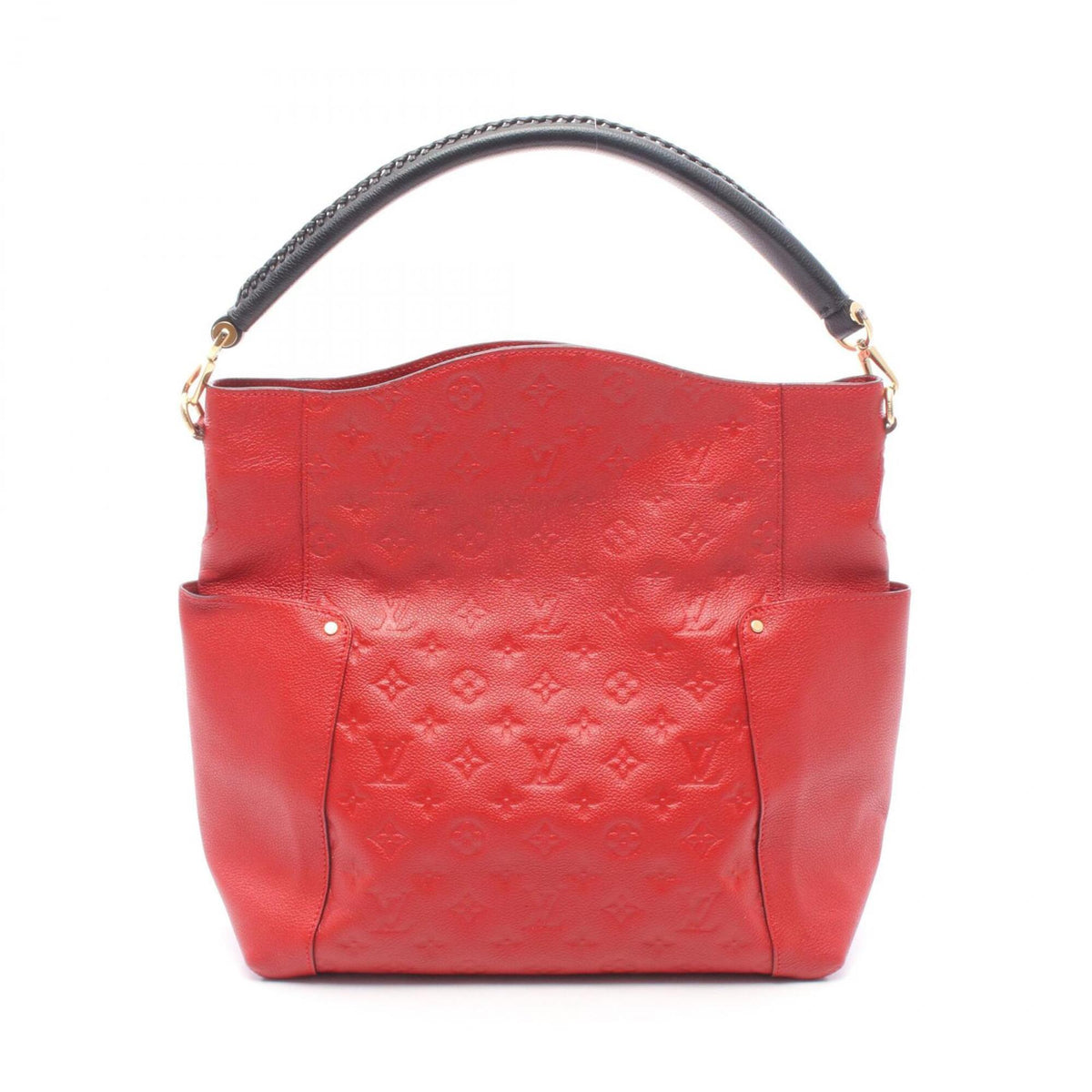 Louis Vuitton Black Red Color Monogram Empreinte Handbag Shoulder Bag (Pre-Owned)