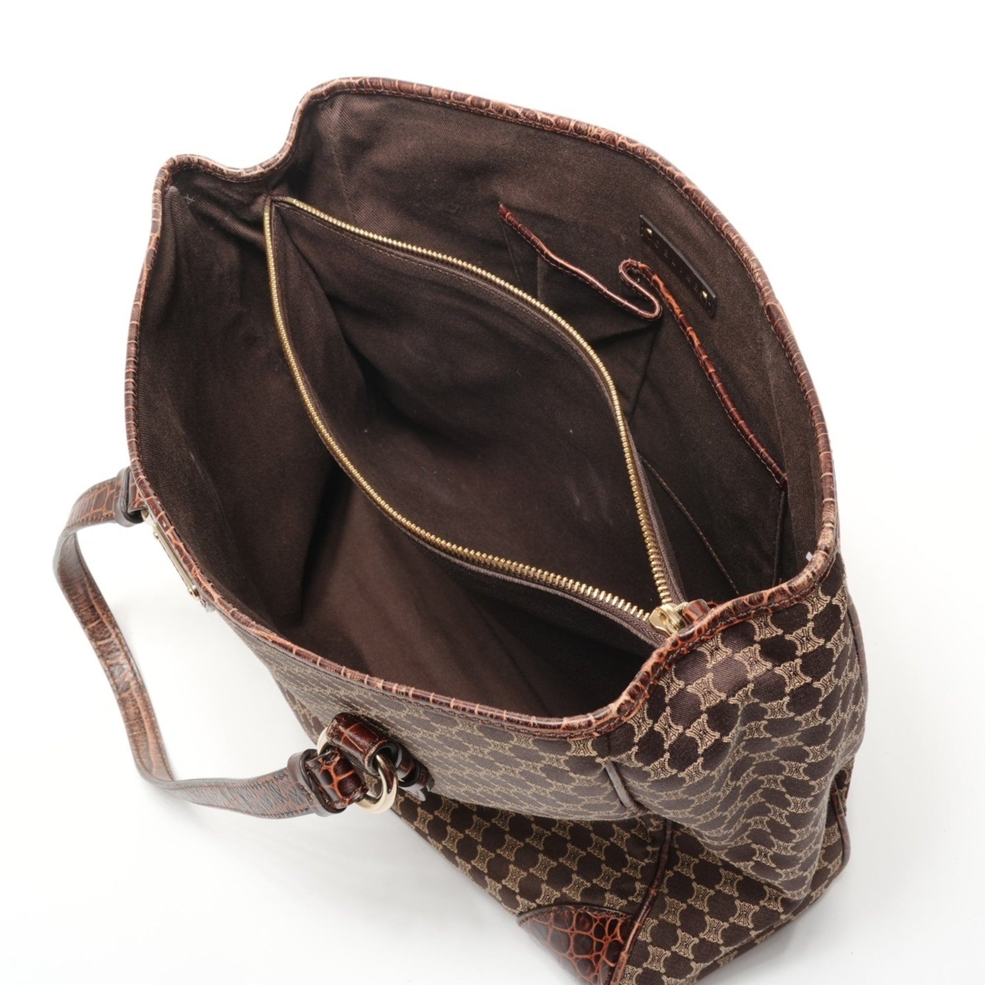 Celine Macadam Brown Canvas Tote Bag (Pre-Owned)