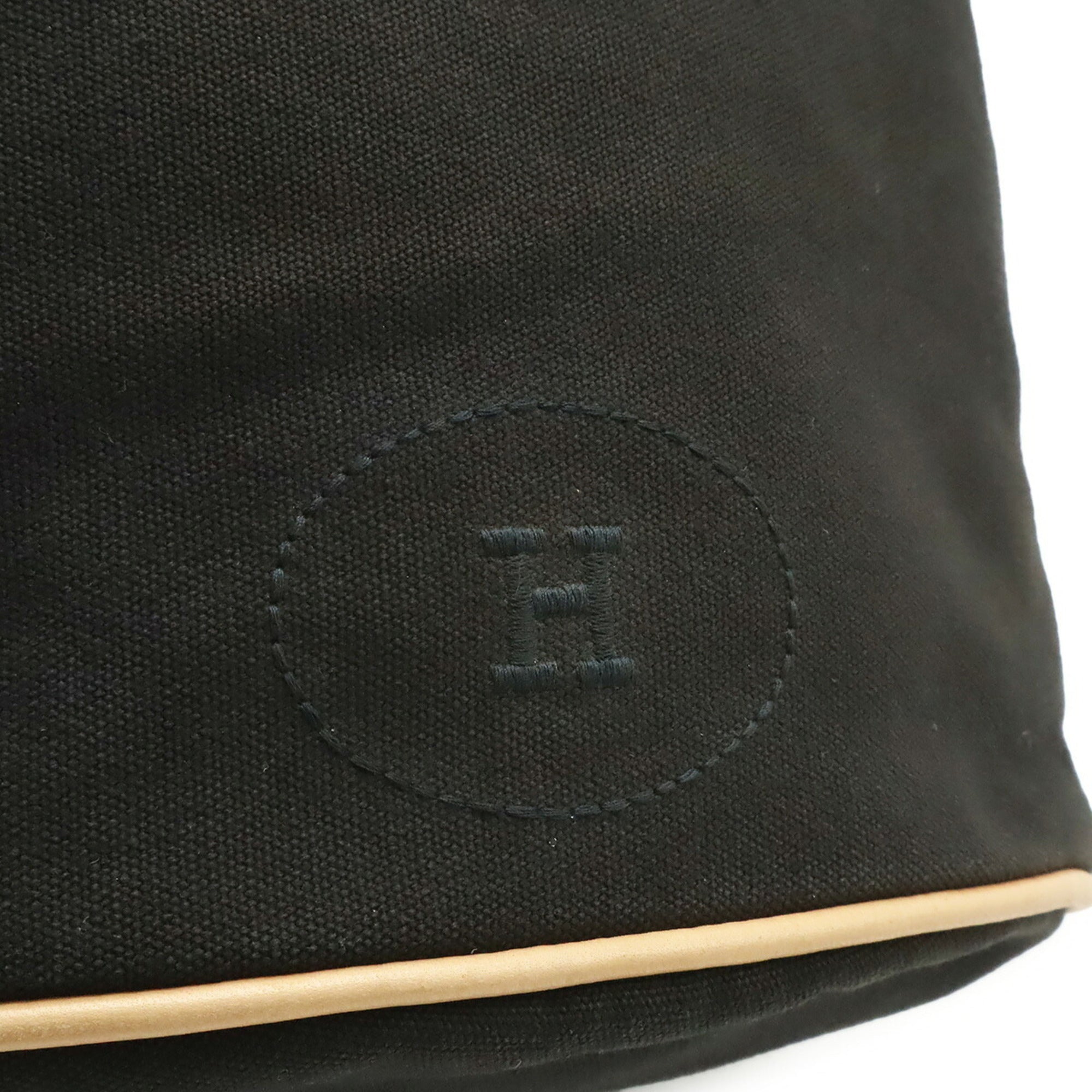 Hermes Black Canvas Shoulder Bag (Pre-Owned)
