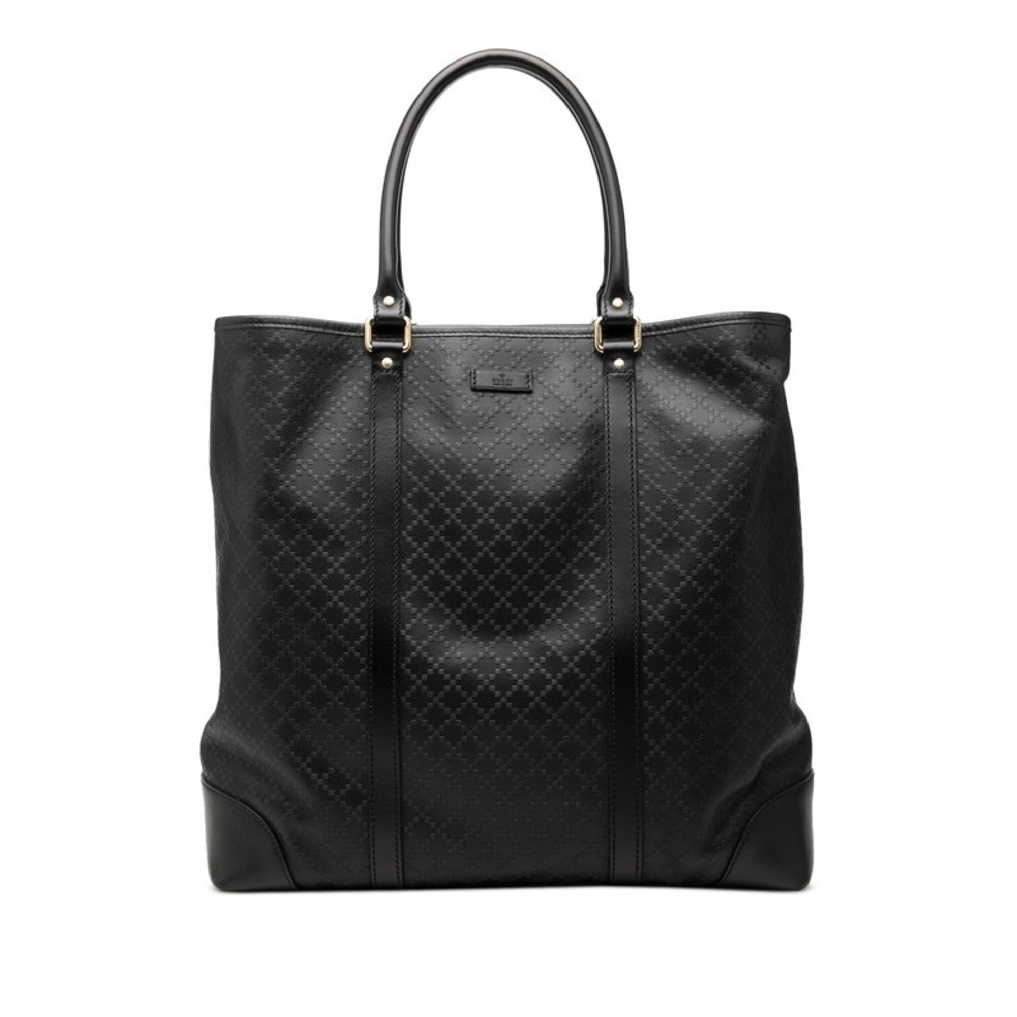 Gucci Black Pvc Leather Shoulder Bag Tote Bag (Pre-Owned)