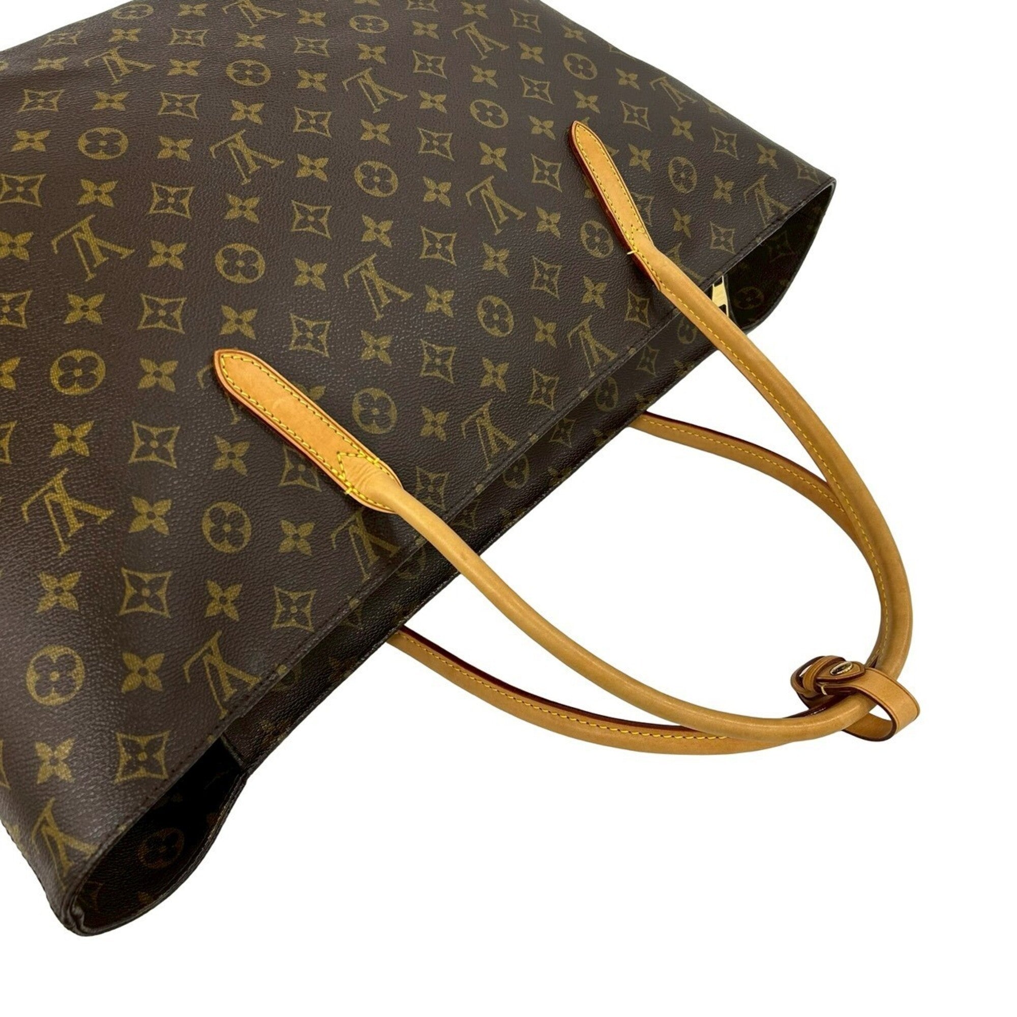 Louis Vuitton Brown Leather Pvc Handbag Tote Bag (Pre-Owned)