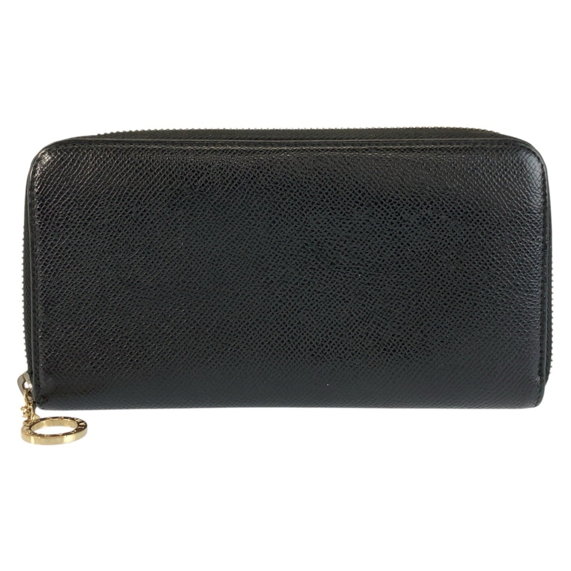 Bvlgari Black Leather Long Wallet (Bi-Fold) (Pre-Owned)
