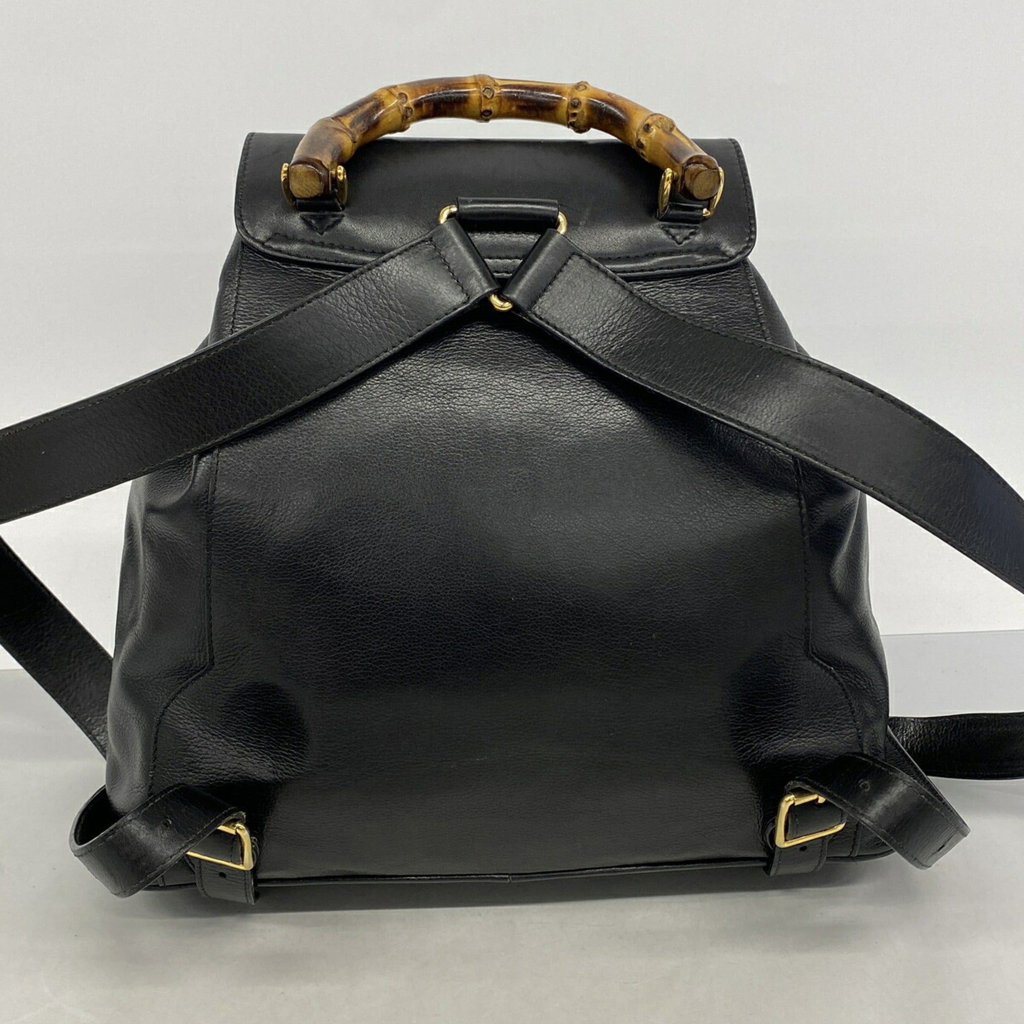 Gucci Black Leather Backpack (Pre-Owned)