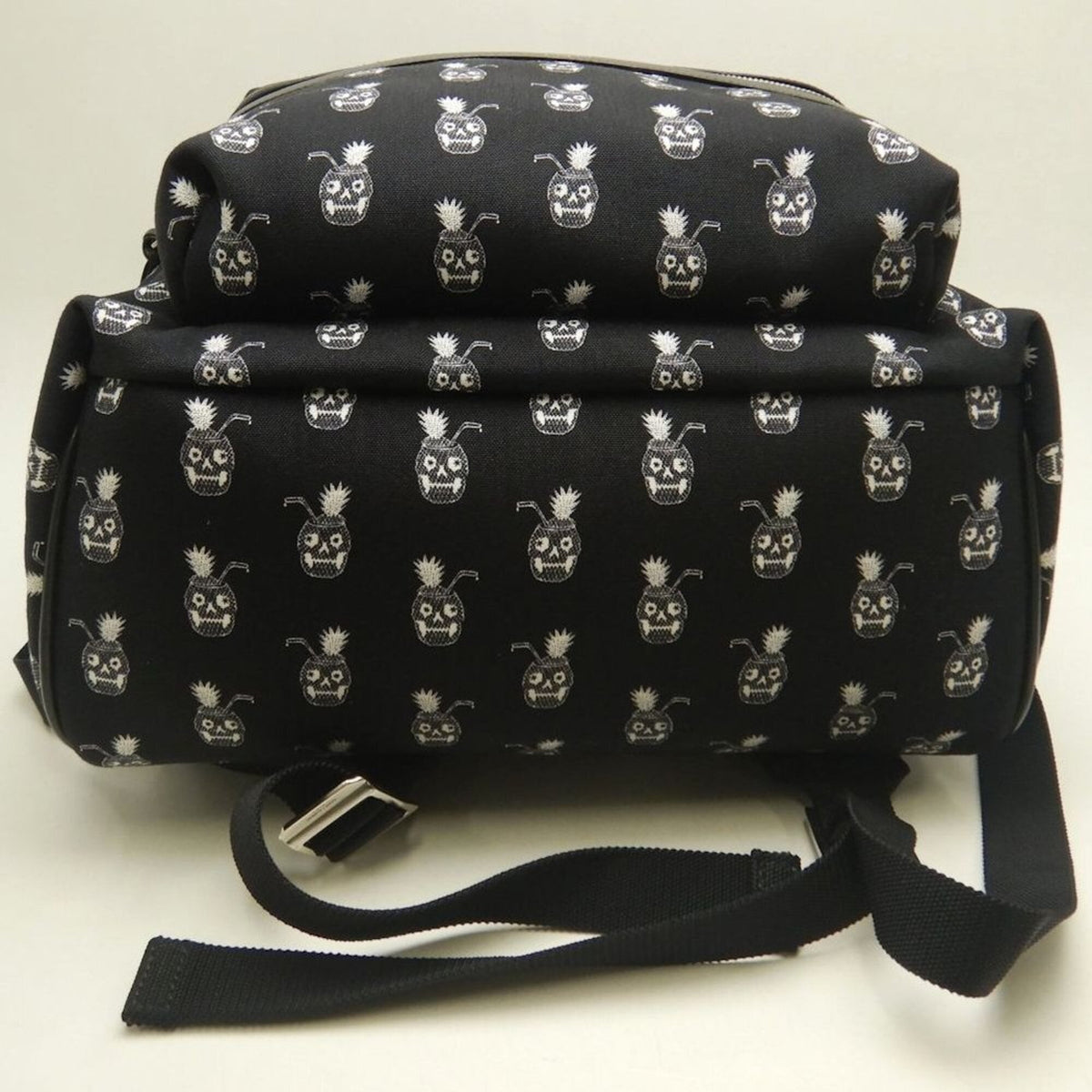 Saint Laurent Black White Canvas Backpack (Pre-Owned)