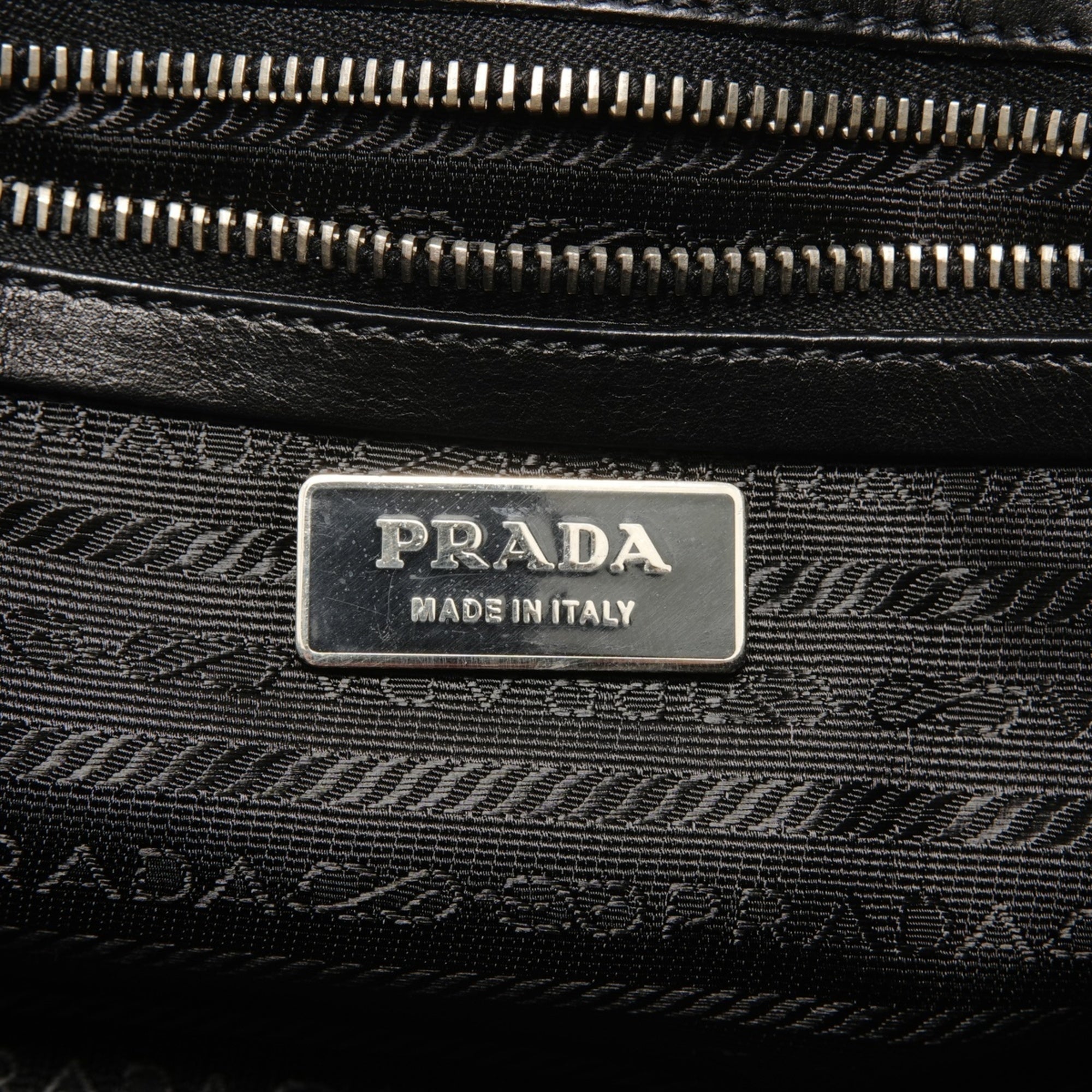 Prada Black Nylon Leather Shoulder Bag (Pre-Owned)