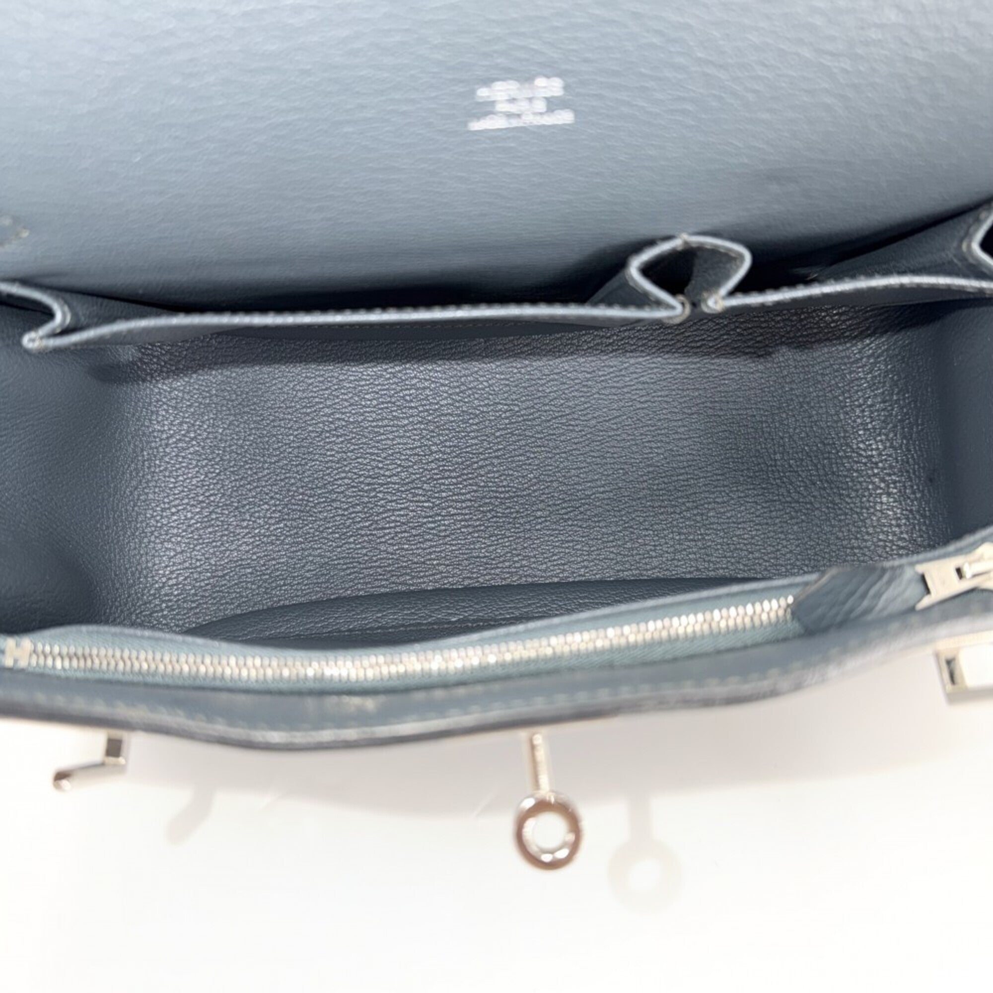 Hermes Blue Leather Shoulder Bag (Pre-Owned)