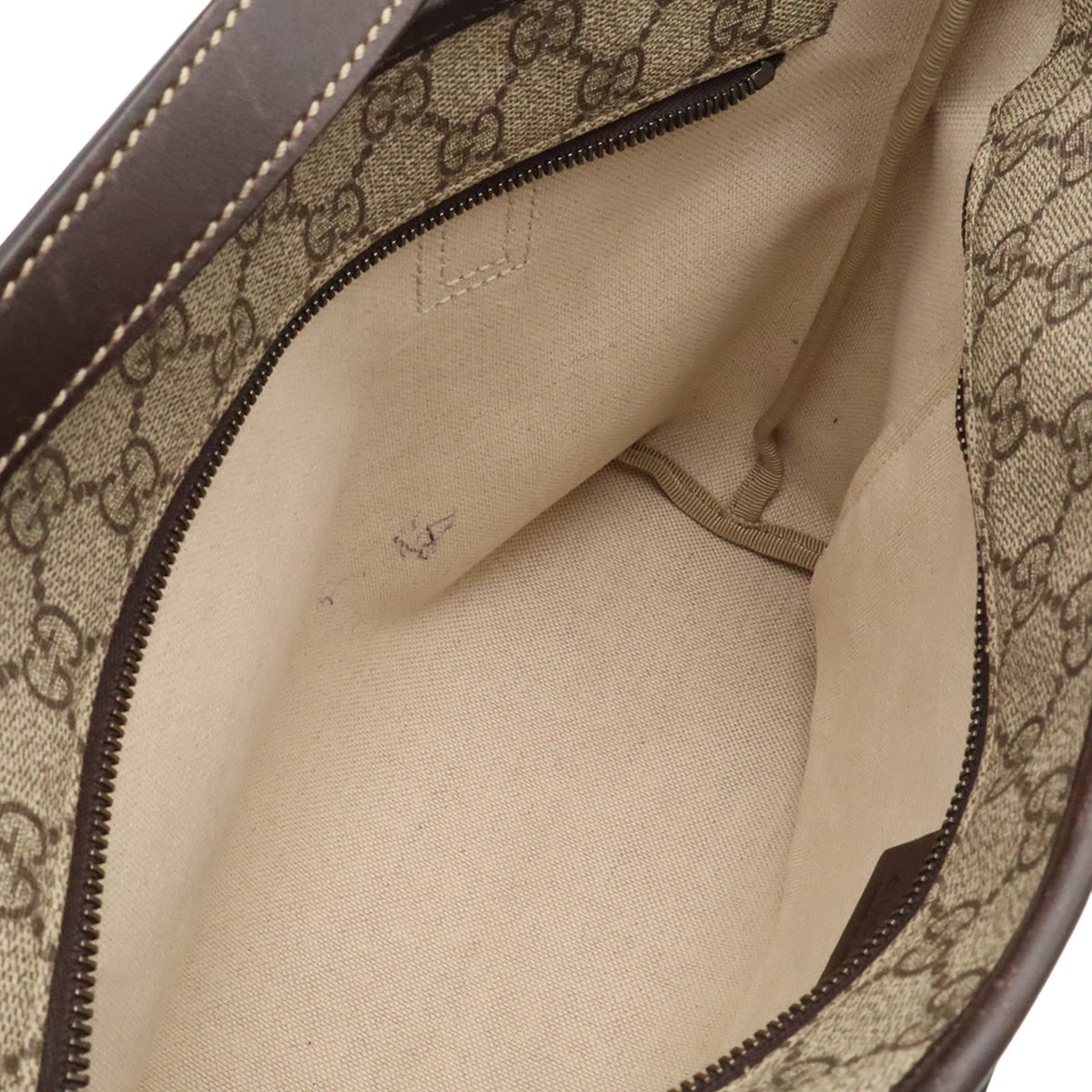 Gucci Beige Brown Dark Brown Gg Supreme Shoulder Bag Tote Bag (Pre-Owned)