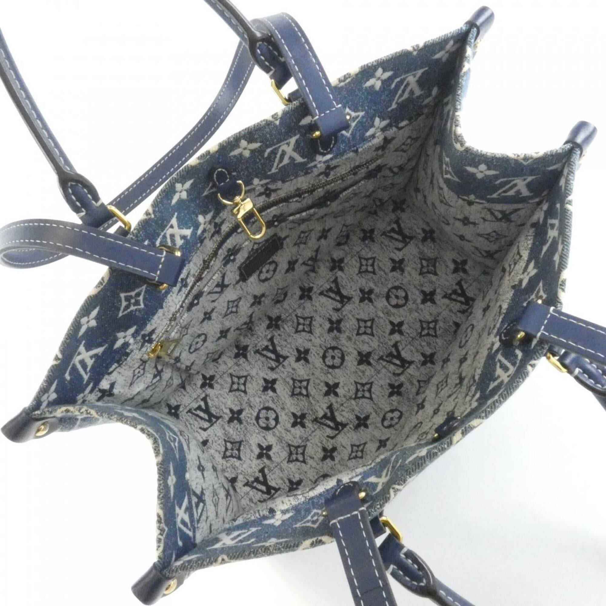 Louis Vuitton Blue Navy Denim Canvas Handbag (Pre-Owned)