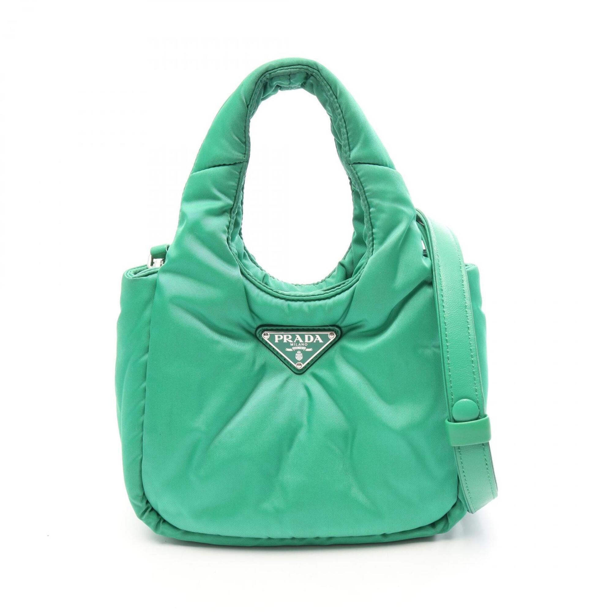 Prada Green Nylon Handbag (Pre-Owned)