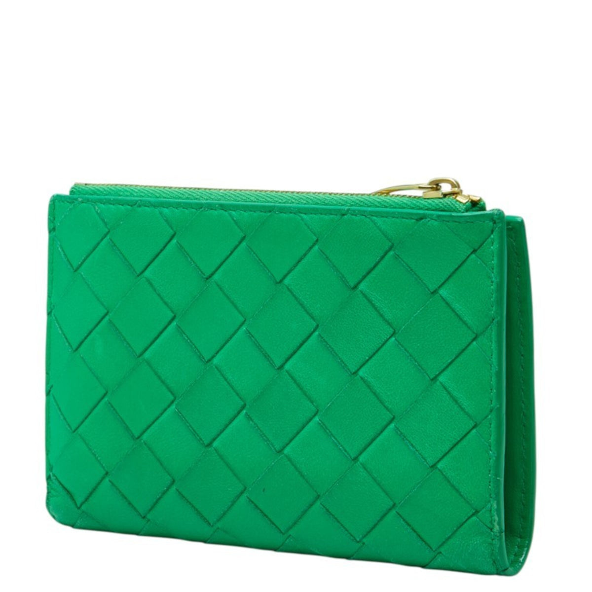 Bottega Veneta Green Leather Wallet (Bi-Fold) (Pre-Owned)