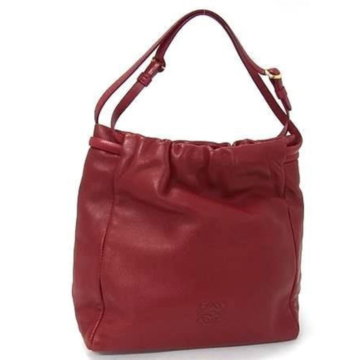 Loewe Red Color Nappa Leather Leather Handbag Tote Bag (Pre-Owned)