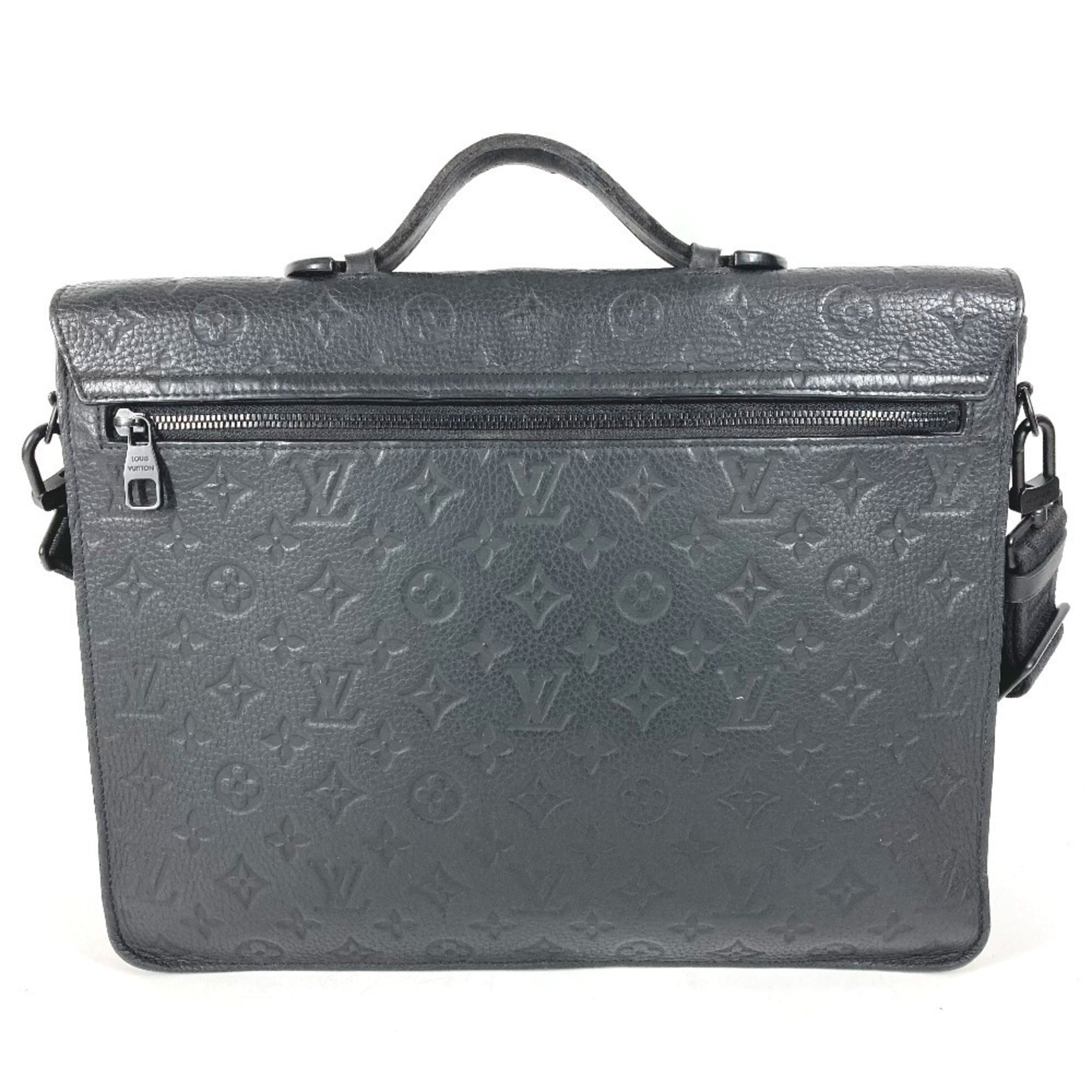 Louis Vuitton Taurillon Black Leather Briefcase Handbag Shoulder Bag Tote Bag (Pre-Owned)