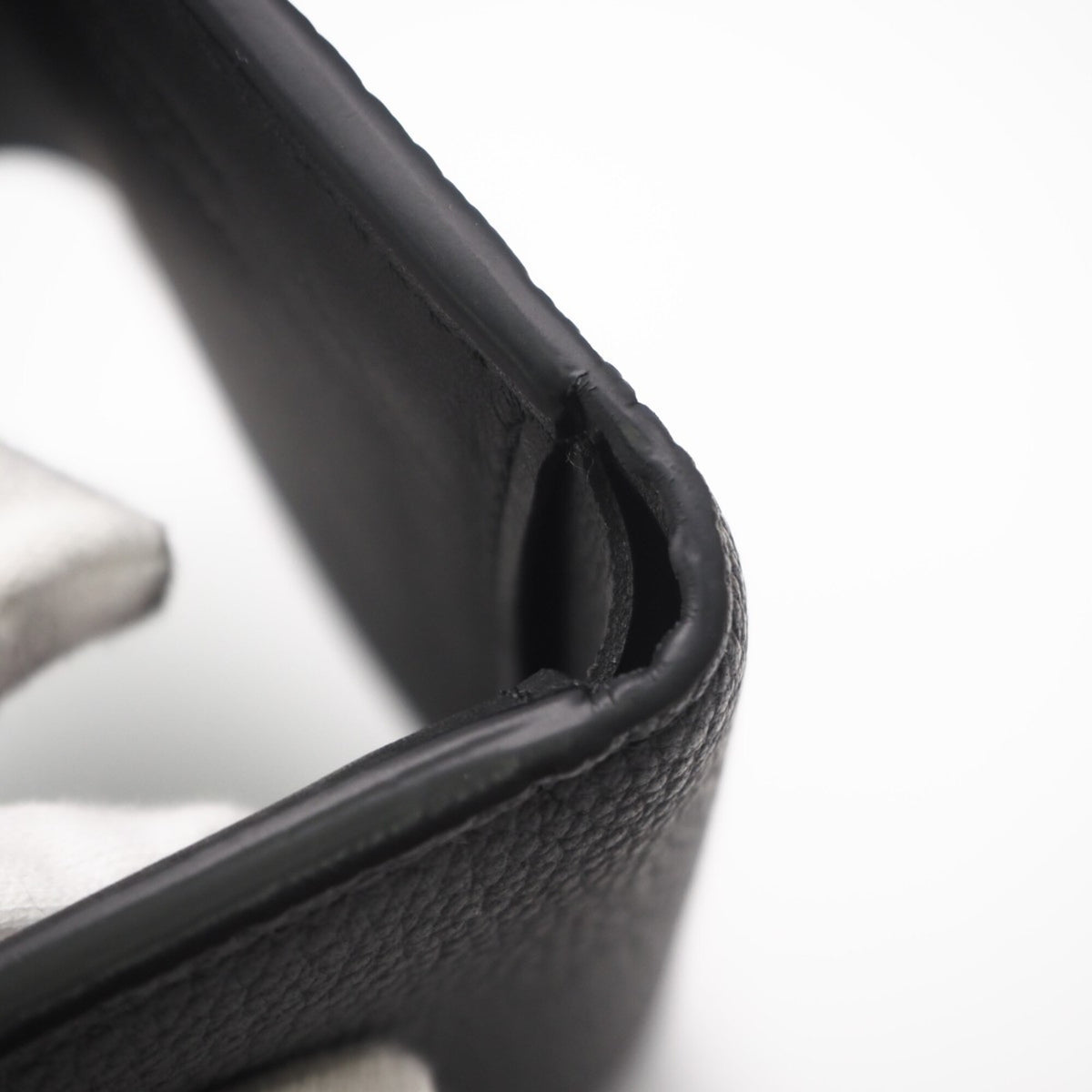 Louis Vuitton Black Noir Leather Wallet (Tri-Fold) (Pre-Owned)
