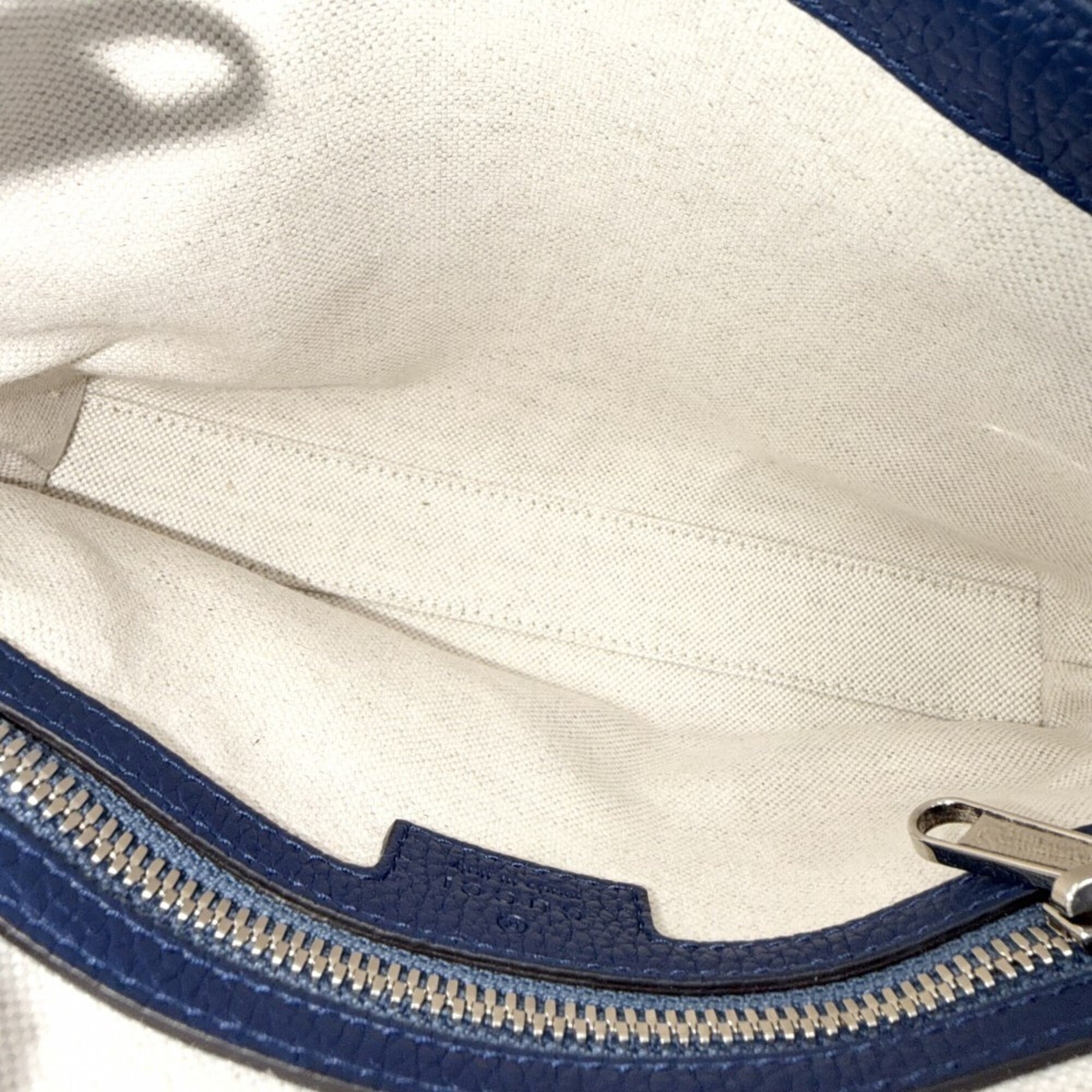 Gucci Blue Leather Clutch Bag Shoulder Bag (Pre-Owned)
