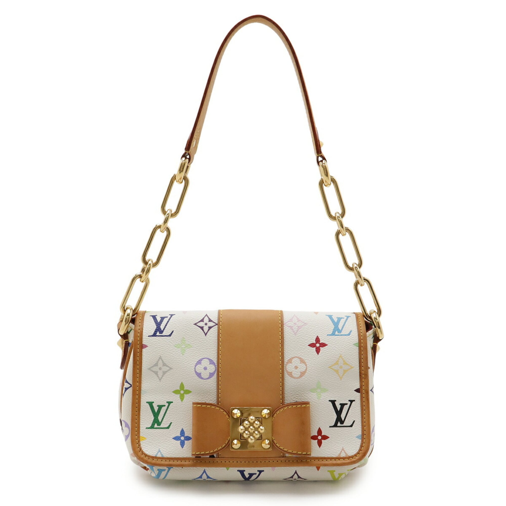 Louis Vuitton Blanc Monogram Multi-Color White Yellow Monogram Multicolore Shoulder Bag (Pre-Owned)