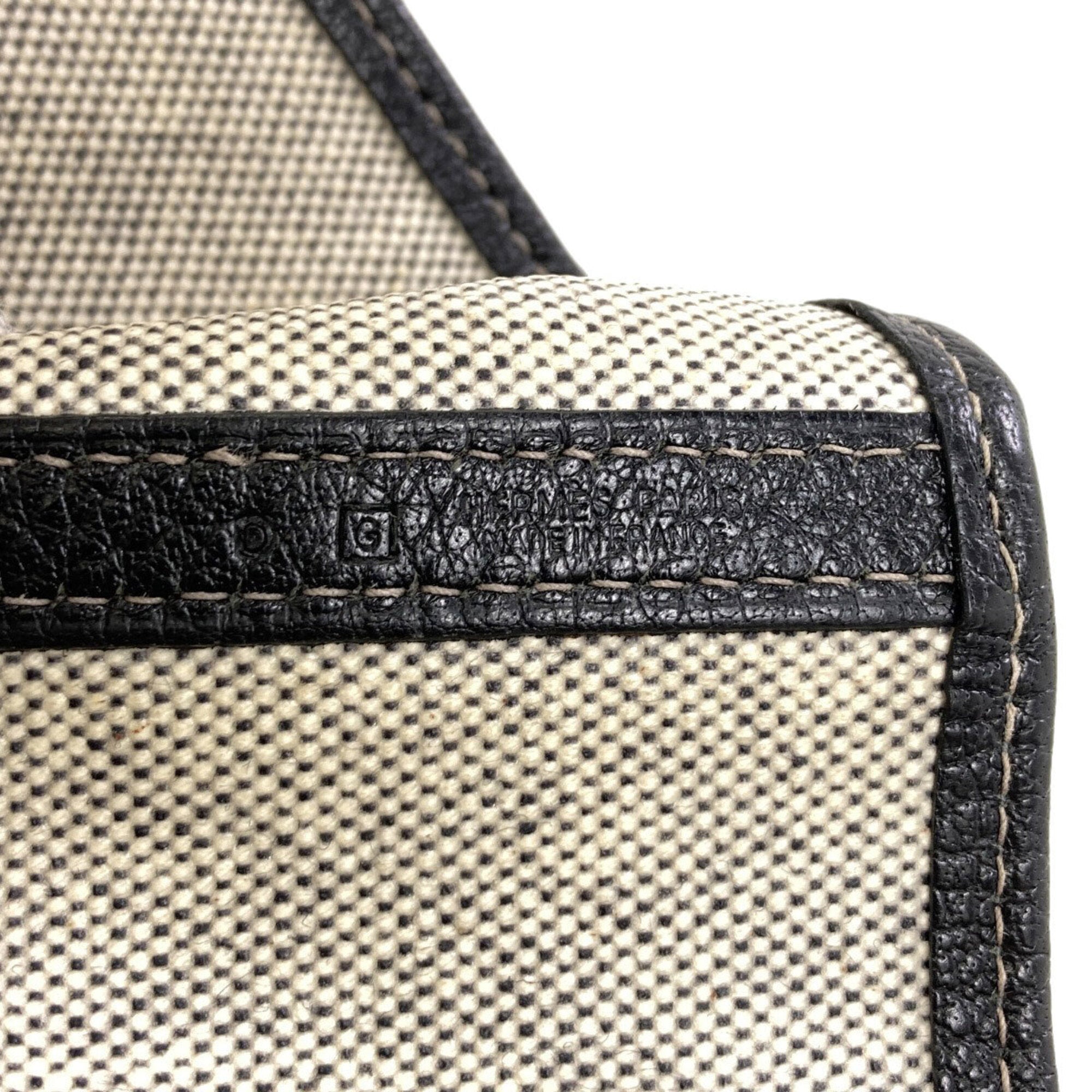 Hermes Gray Toile H Buffalo Leather Tote Bag (Pre-Owned)