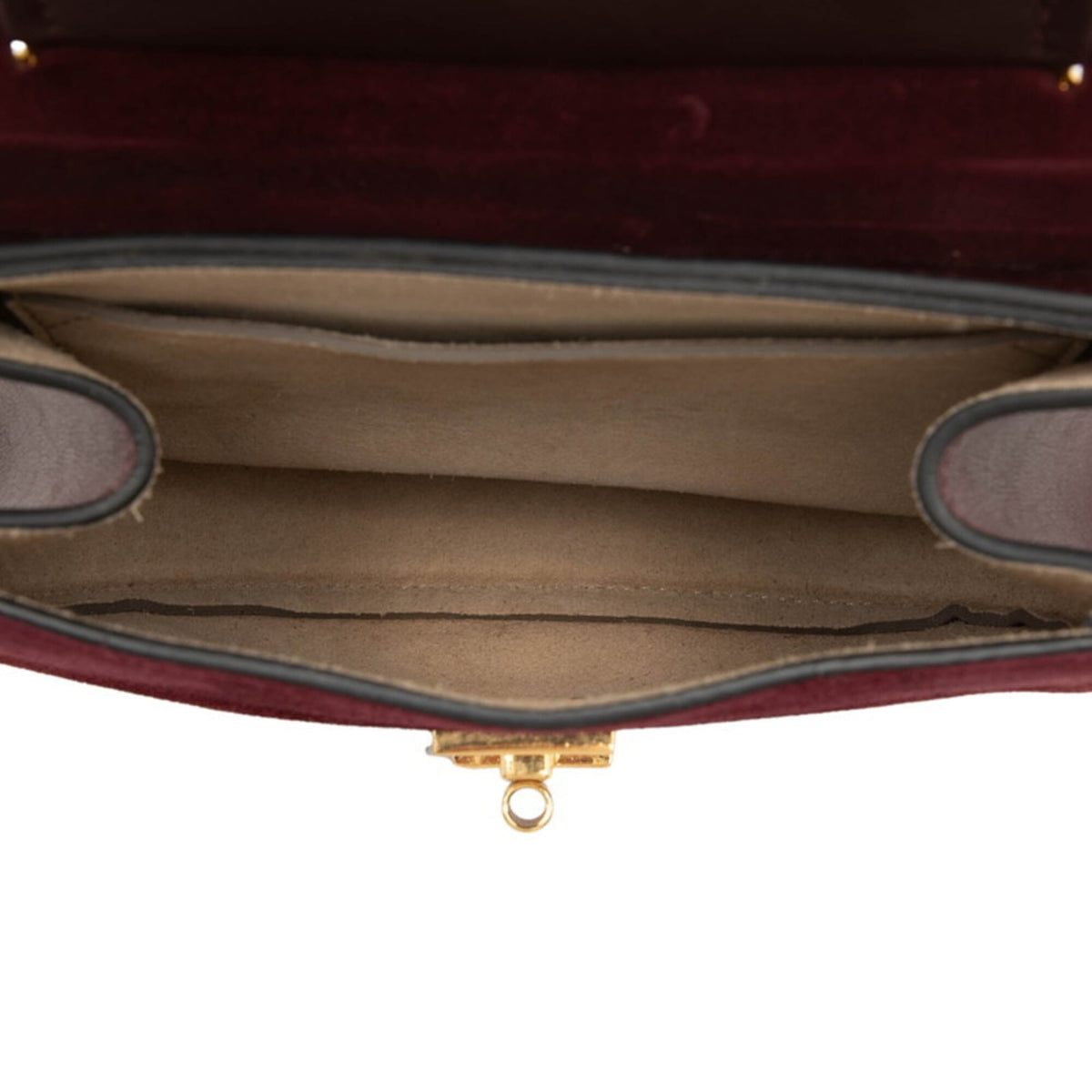 Chloé Bordeaux Suede Leather Shoulder Bag (Pre-Owned)