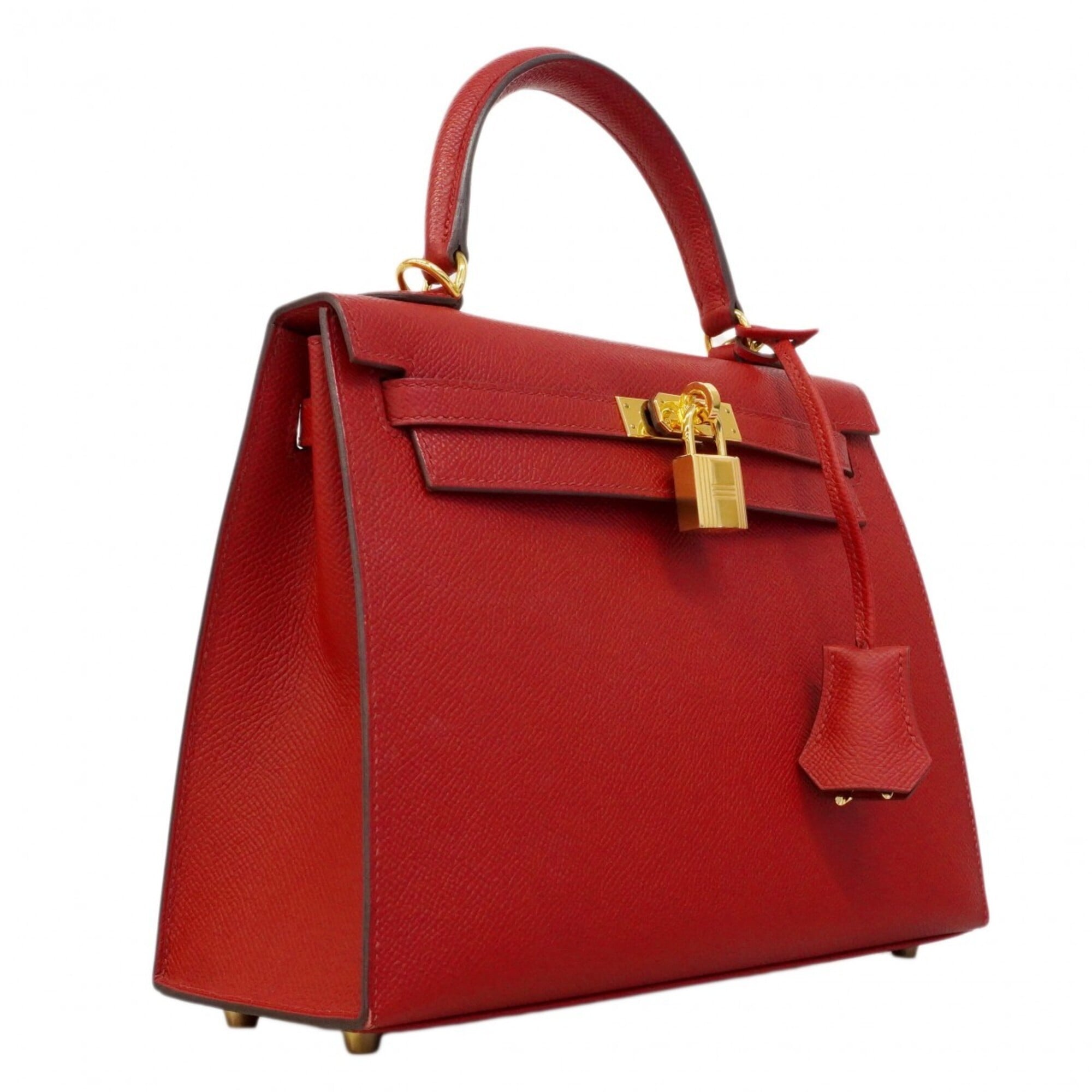 Hermes Rouge Casaque Epsom Leather Handbag (Pre-Owned)