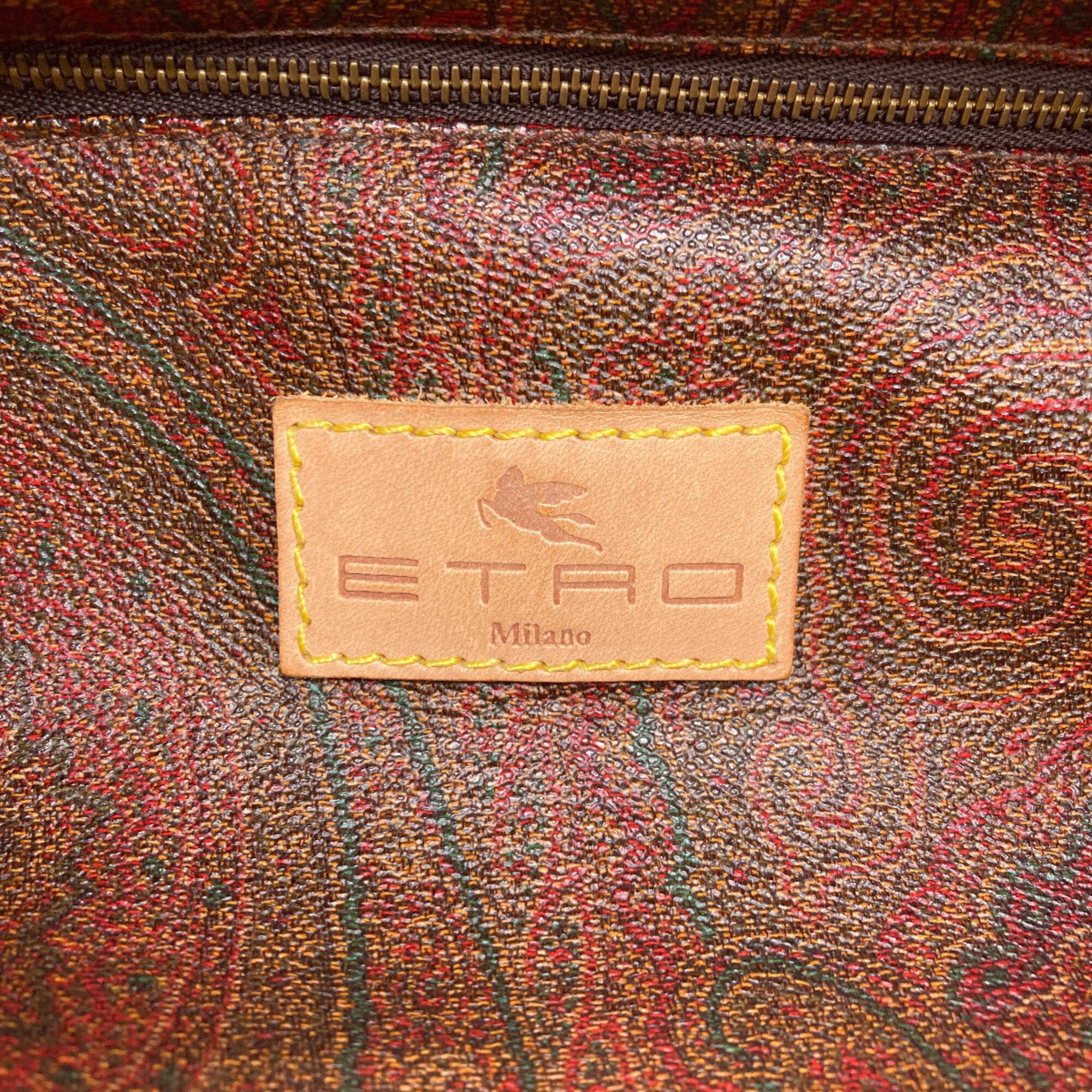 Etro Brown Pvc Boston Bag (Pre-Owned)