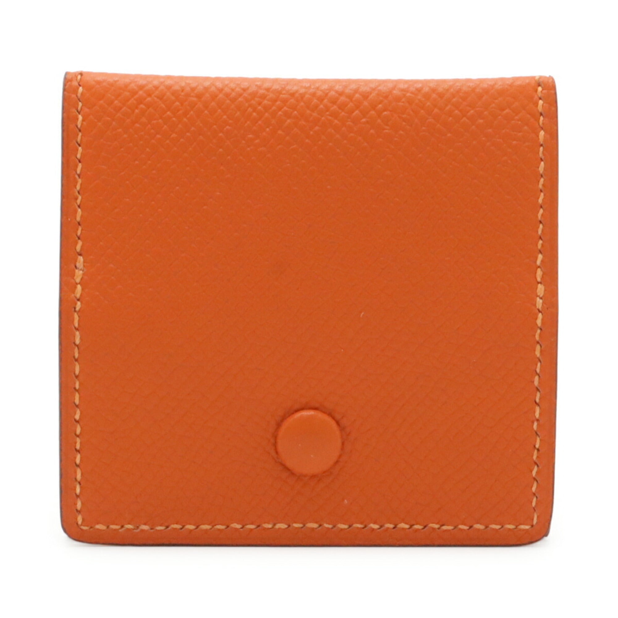 Hermes Orange Epsom Leather Coin Purse/Coin Case (Pre-Owned)