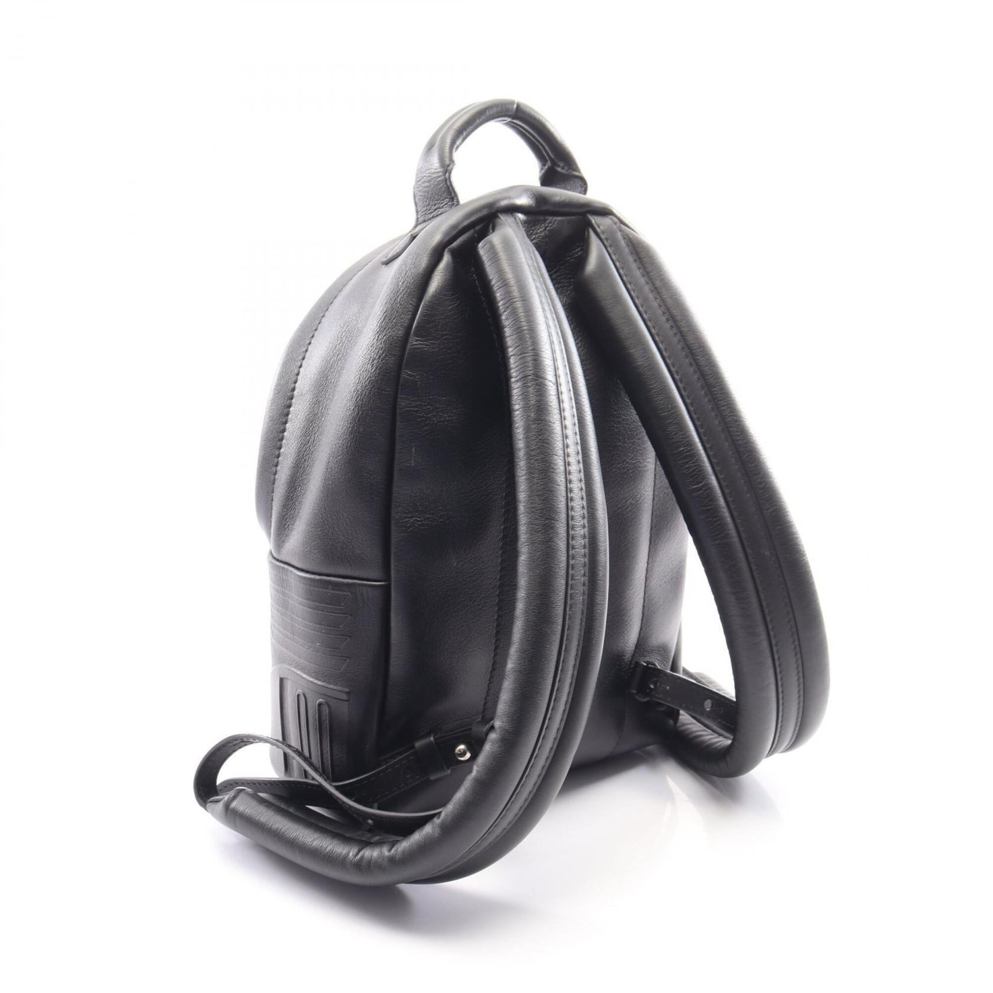 Louis Vuitton Black Leather Backpack Handbag (Pre-Owned)