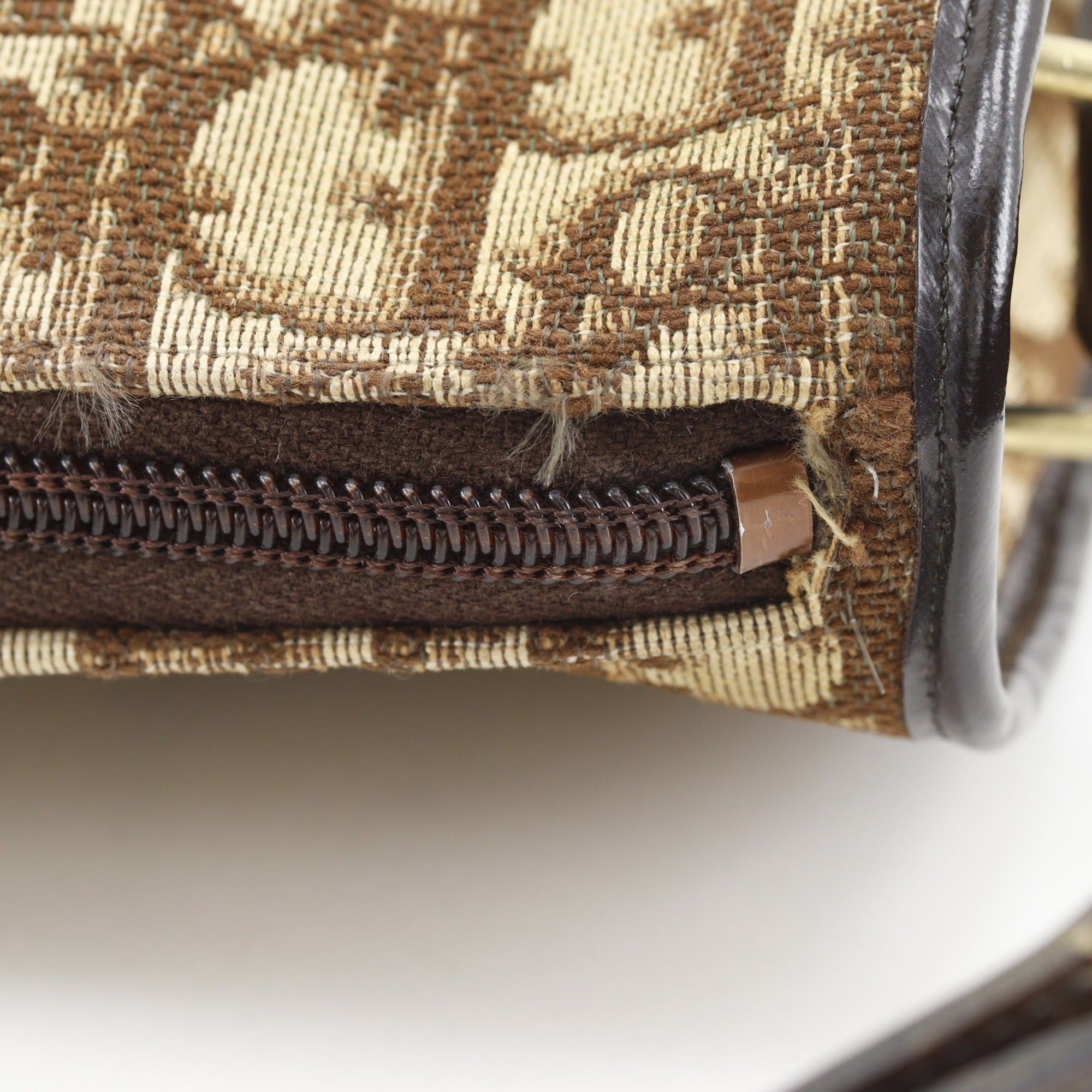 Christian Dior Brown Canvas Shoulder Bag (Pre-Owned)