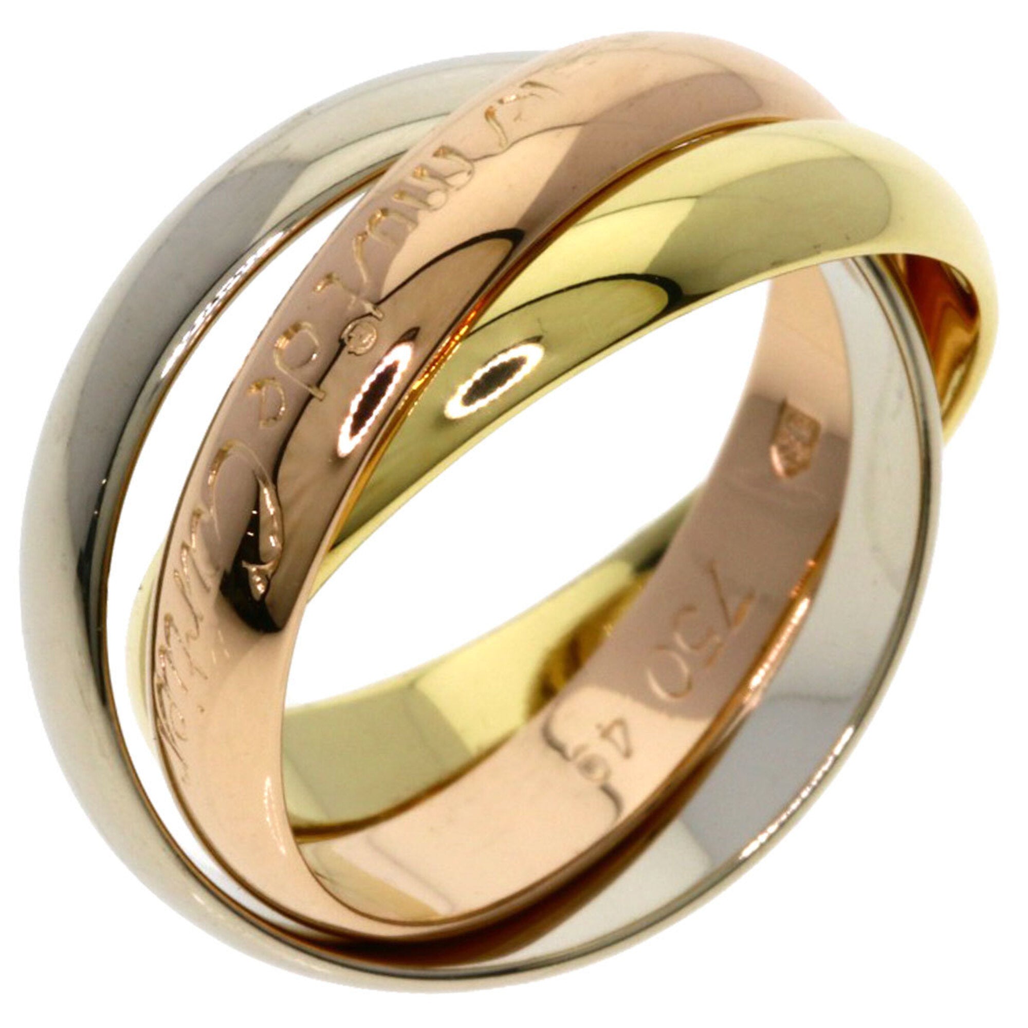 Cartier Trinity Yellow Gold (18K) Pink Gold (18K) White Gold (18K) Band Ring (Pre-Owned)