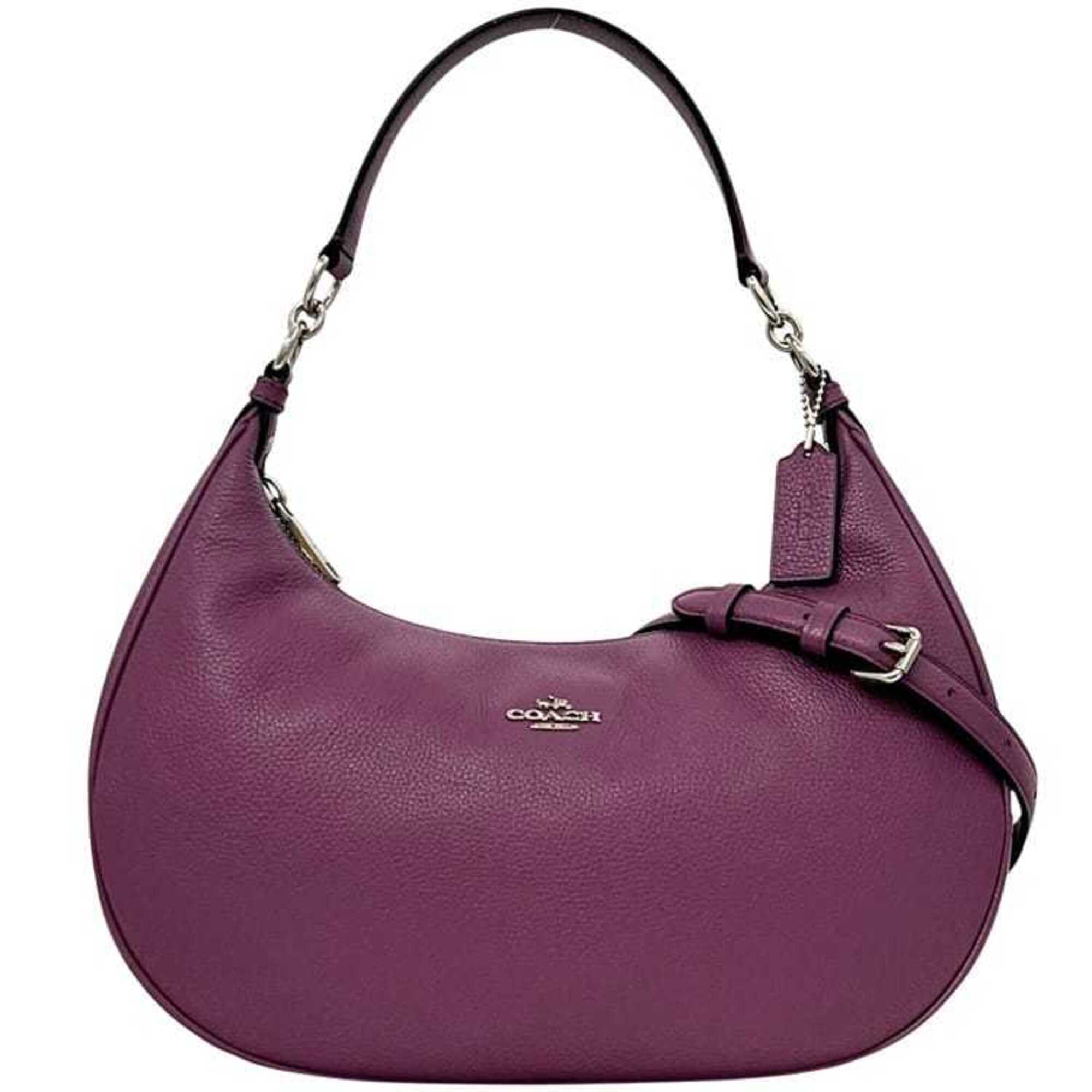 Coach Purple Leather Shoulder Bag (Pre-Owned)