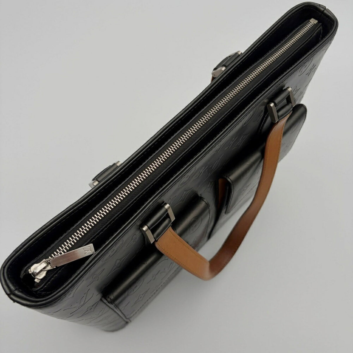 Louis Vuitton Noir Monogram Leather Tote Bag (Pre-Owned)