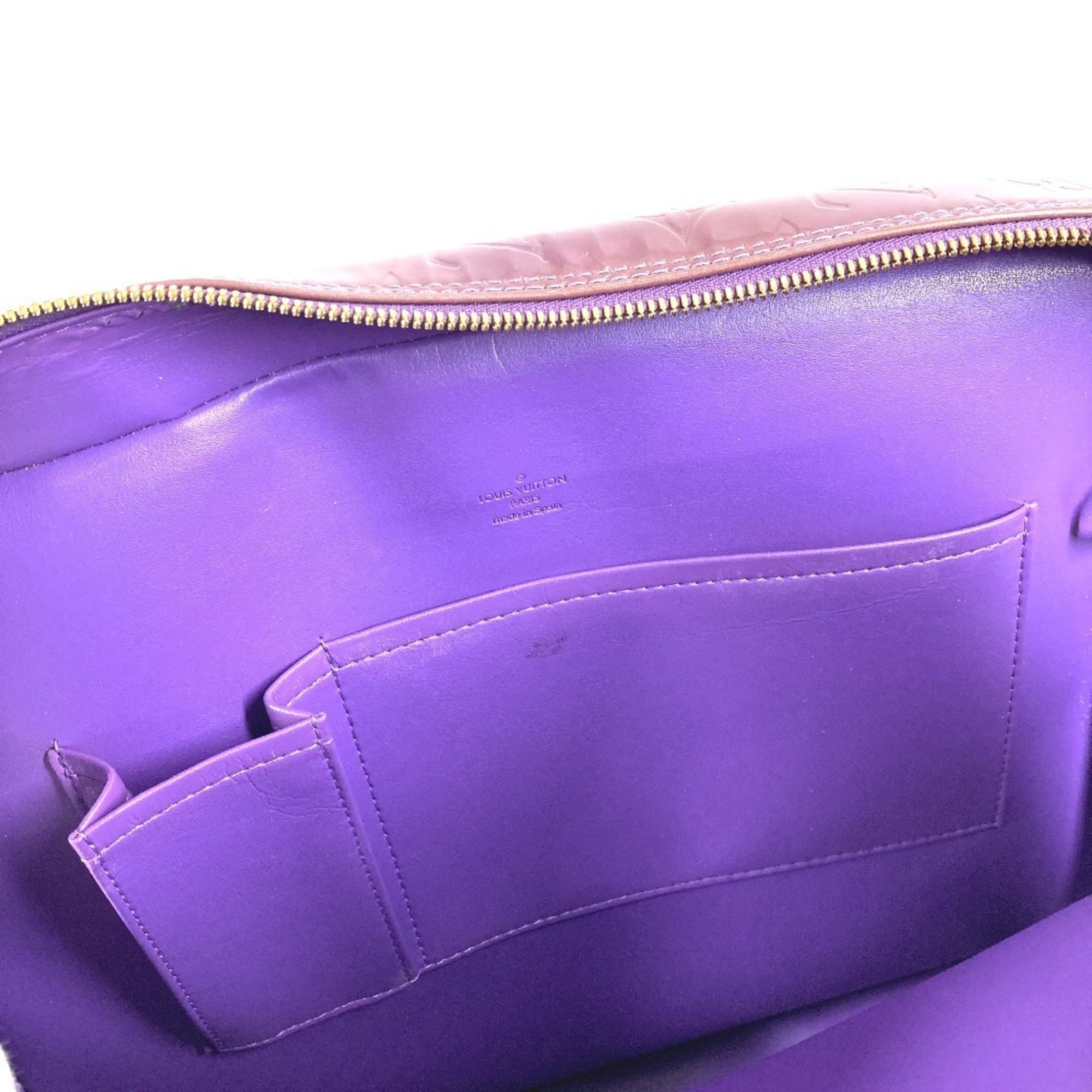 Louis Vuitton Monogram Vernis Purple Monogram Vernis Boston Bag Shoulder Bag (Pre-Owned)