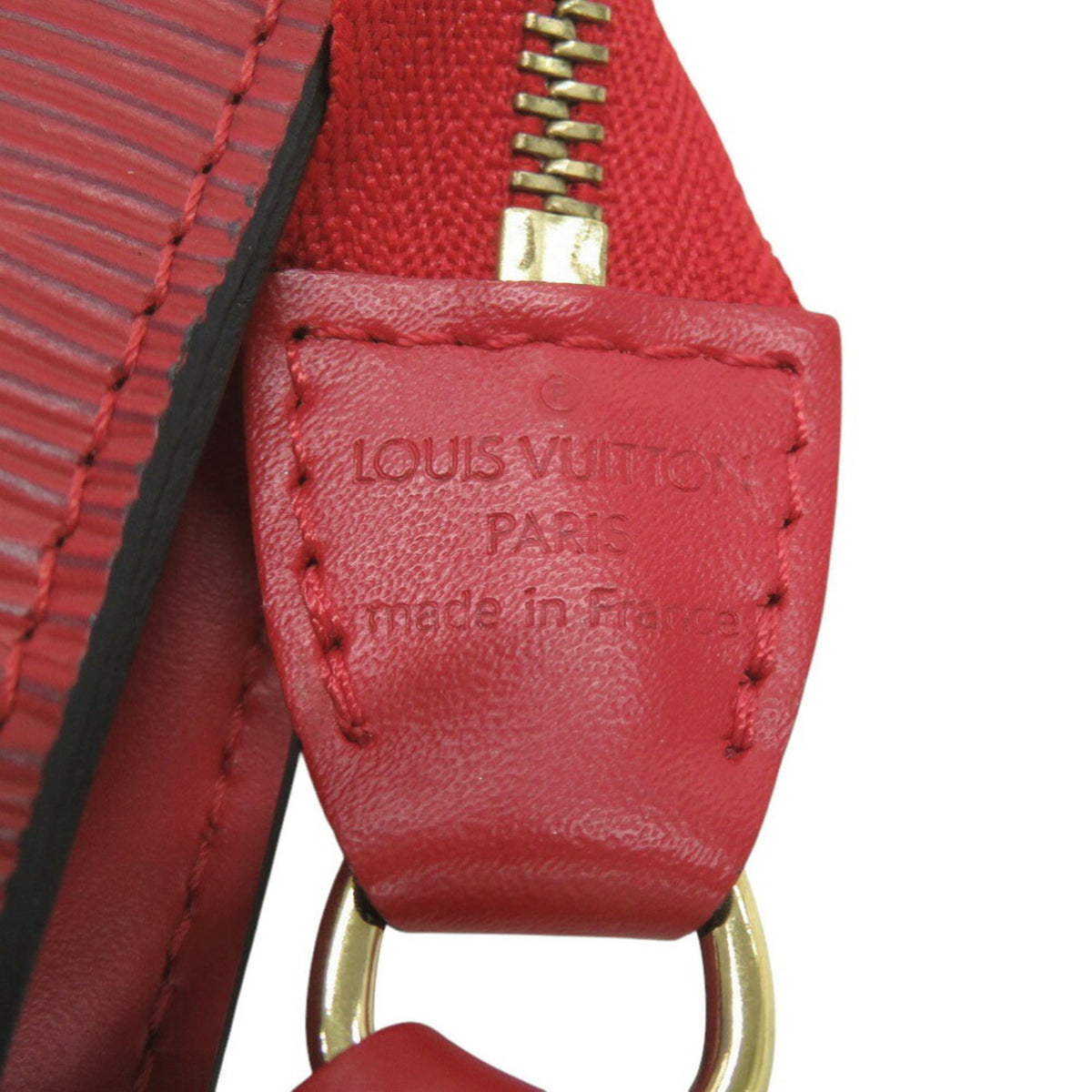 Louis Vuitton Castilian Red Red Color Epi Leather Handbag (Pre-Owned)