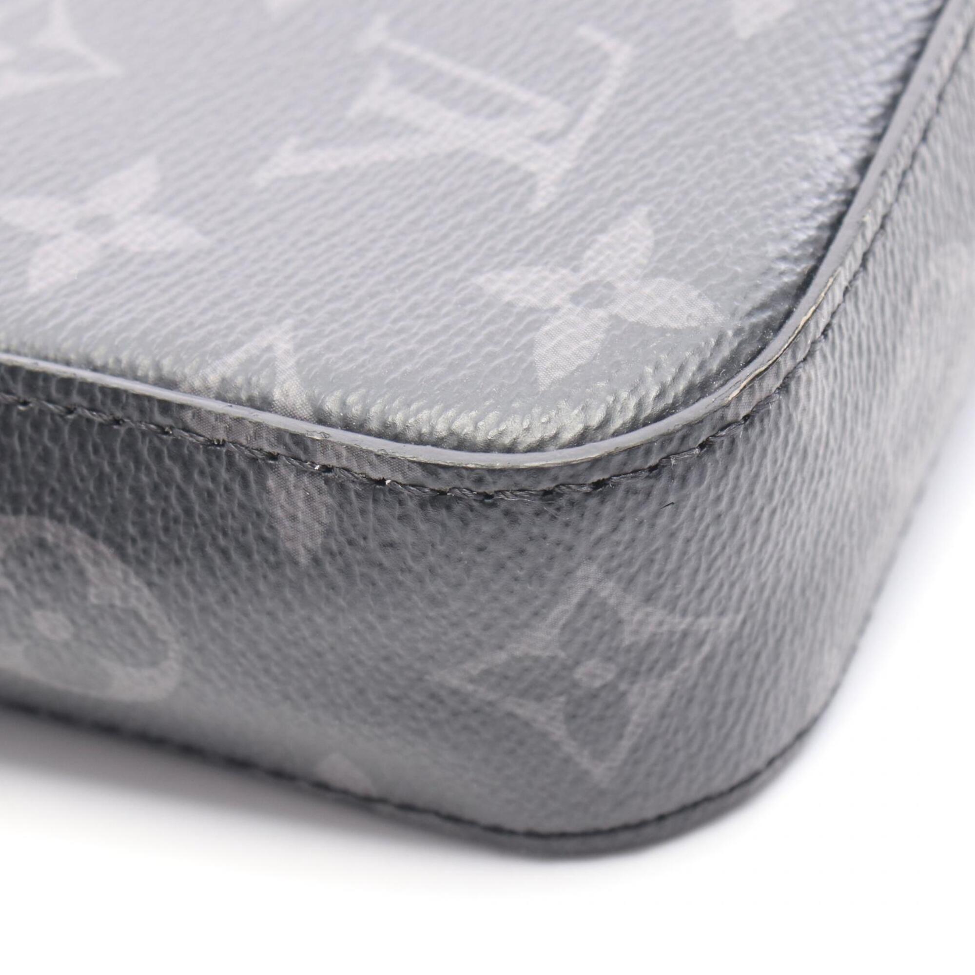 Louis Vuitton Black Noir Coated Canvas Leather Clutch Bag Handbag (Pre-Owned)