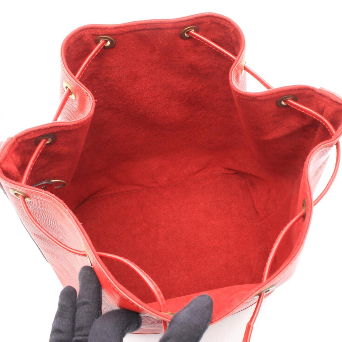 Louis Vuitton Castilian Red Red Color Leather Handbag Shoulder Bag (Pre-Owned)