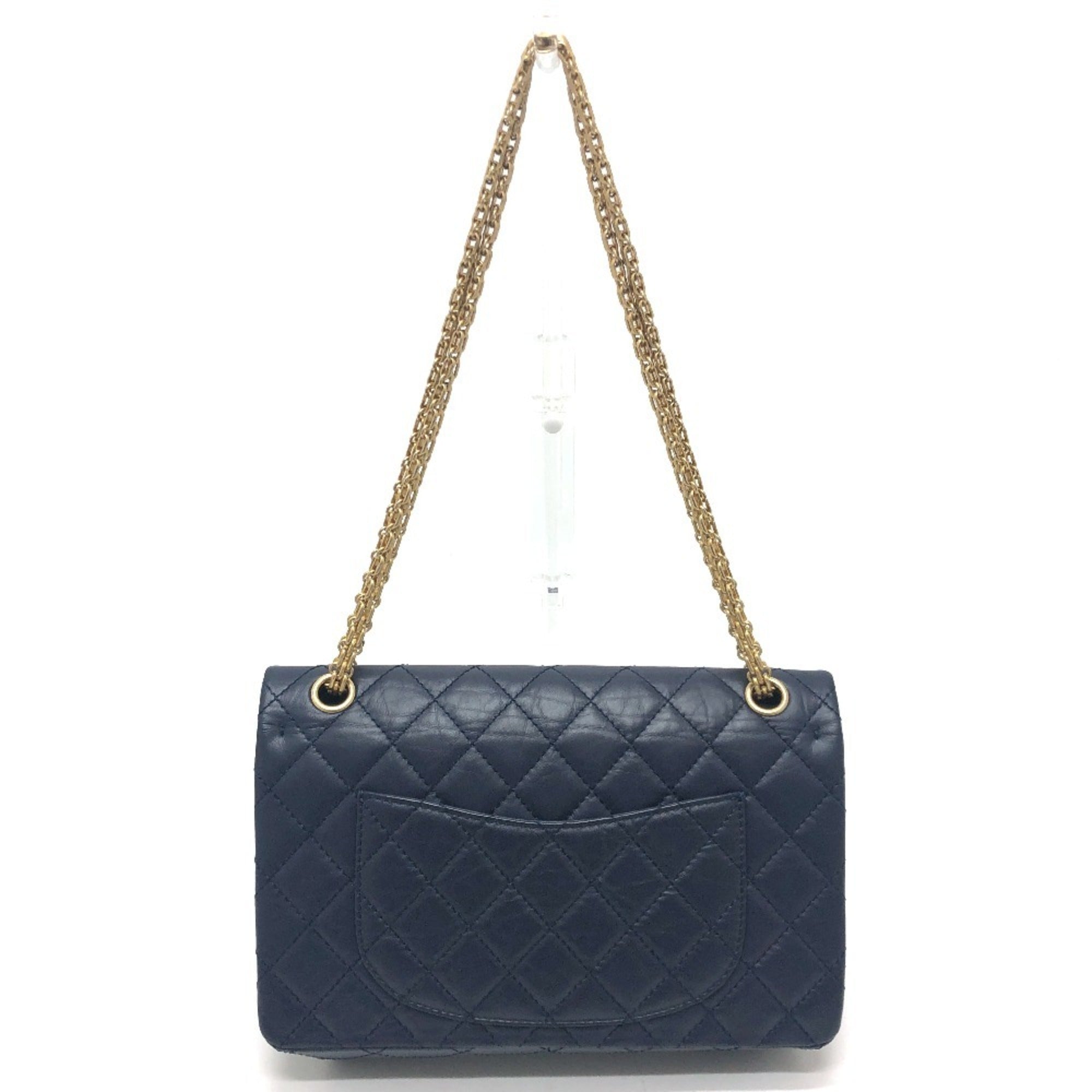 Chanel Navy Leather Shoulder Bag (Pre-Owned)