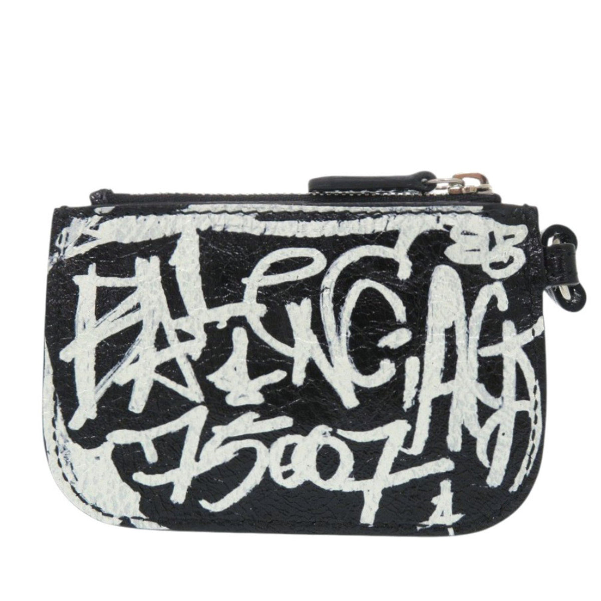Balenciaga Black Leather Coin Purse/Coin Case (Pre-Owned)
