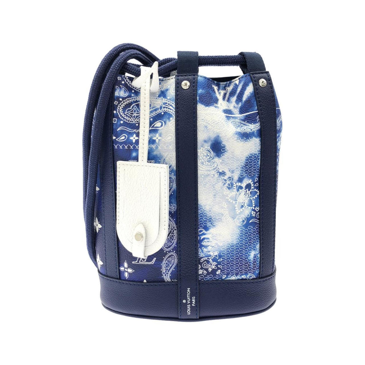 Louis Vuitton Monogram Blue Leather Shoulder Bag (Pre-Owned)