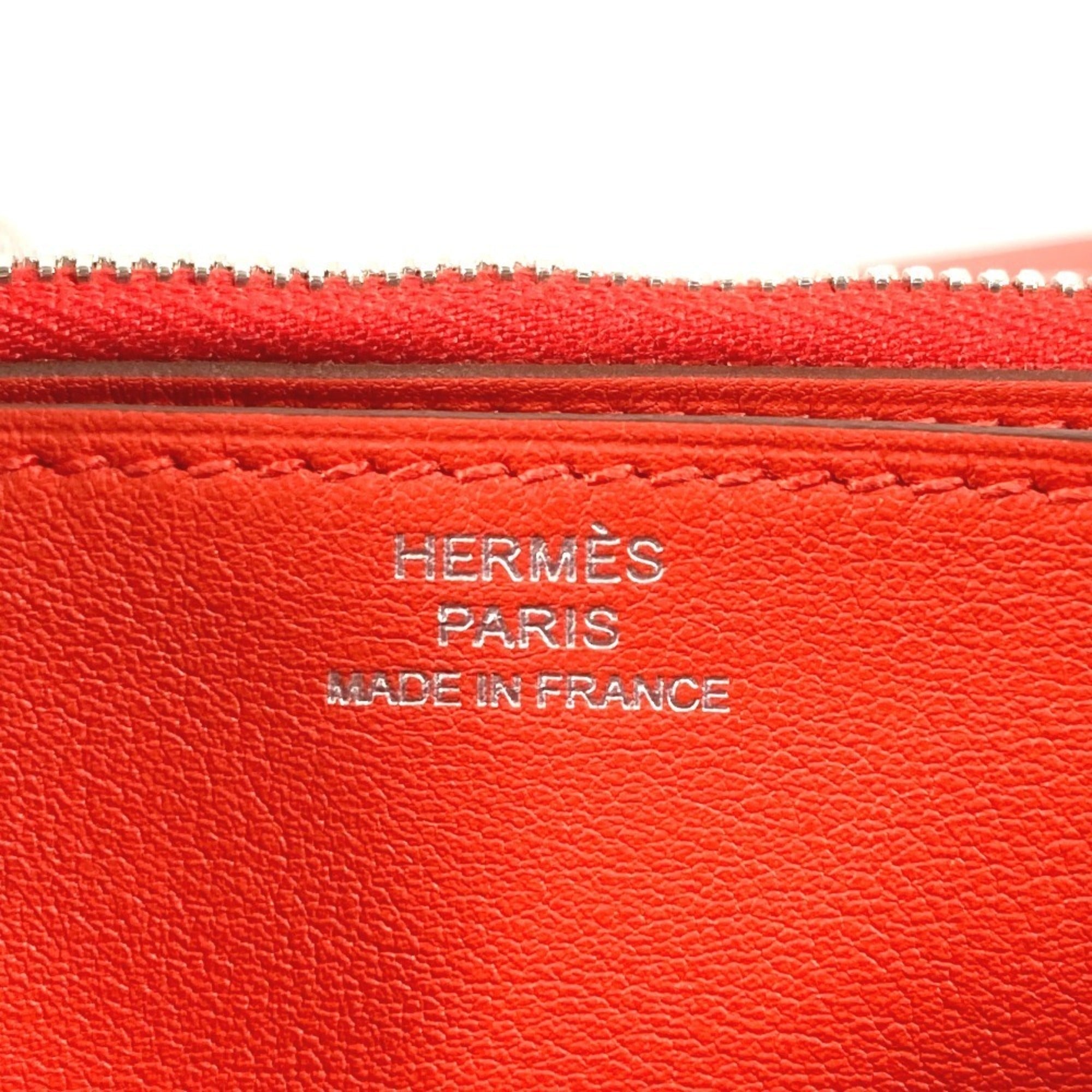 Hermes Red Color Swift Leather Pochette Shoulder Bag (Pre-Owned)