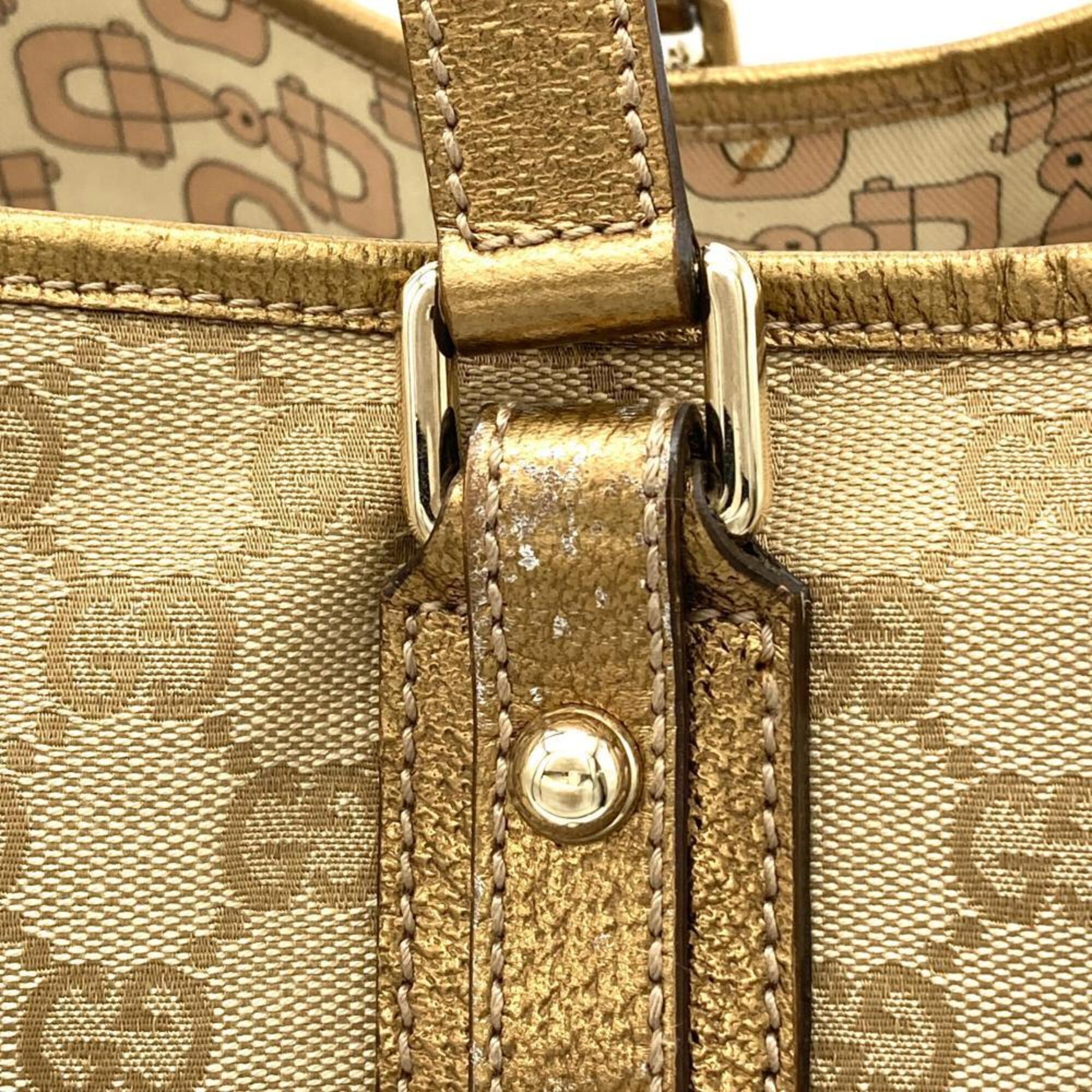Gucci Beige Gg Canvas Tote Bag (Pre-Owned)