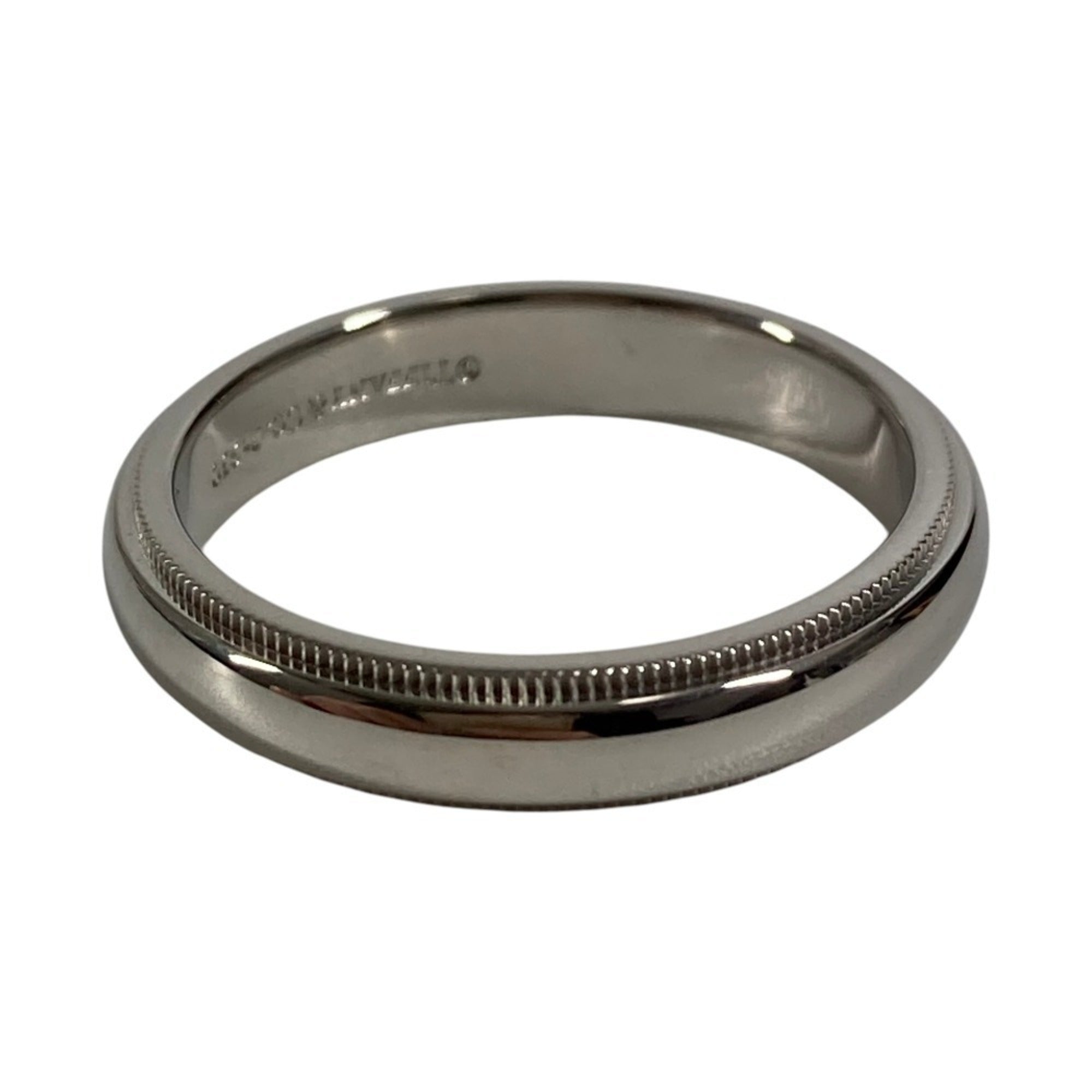 Tiffany Platinum Platinum 950 Band Ring (Pre-Owned)