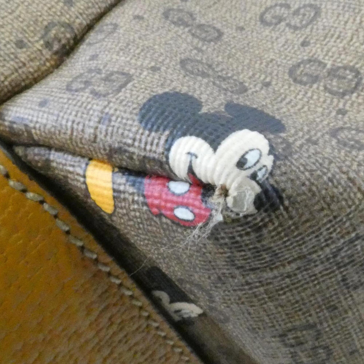 Gucci Beige Light Brown Gg Supreme Leather Backpack (Pre-Owned)