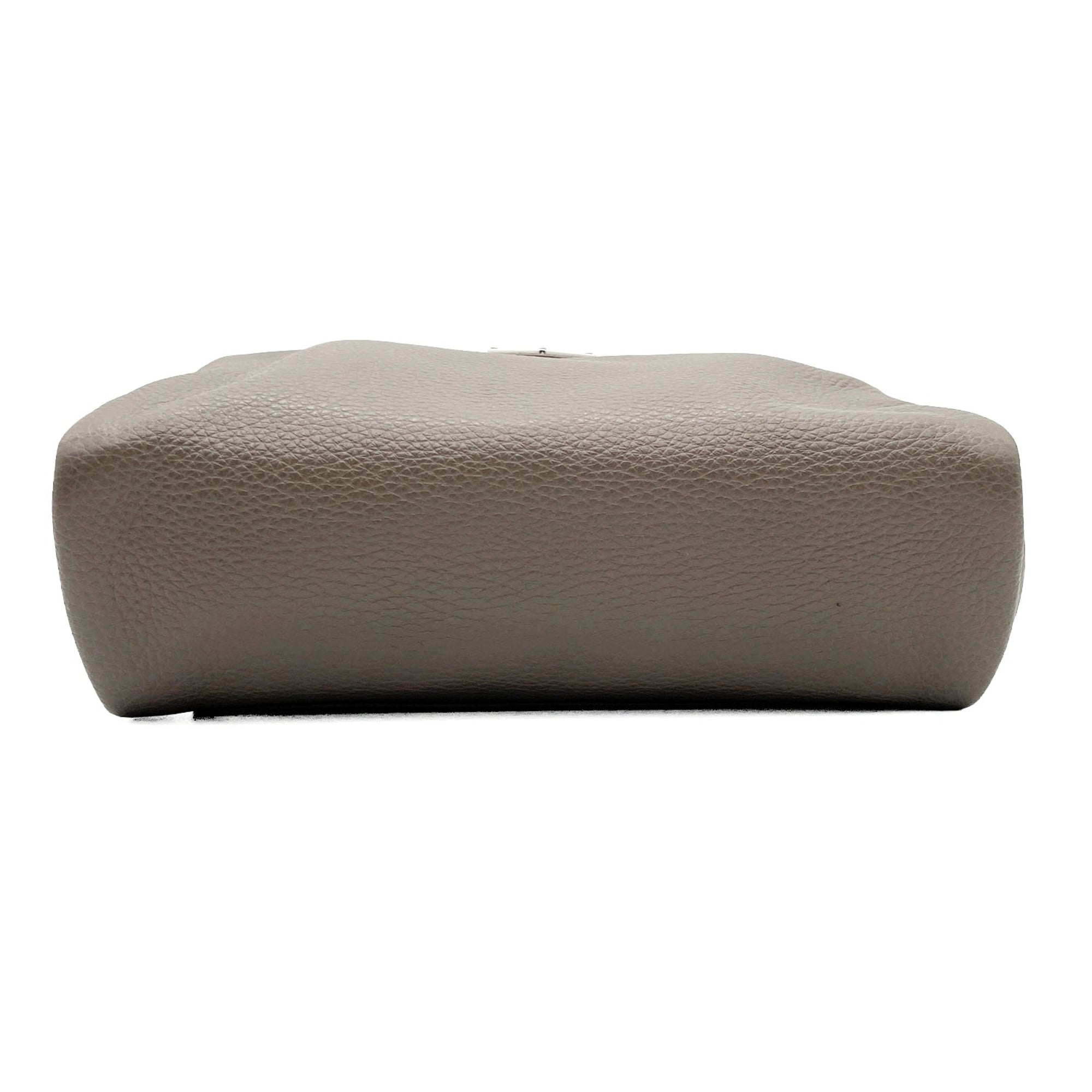 Prada Beige Leather Canvas Shoulder Bag Sling Bag (Pre-Owned)
