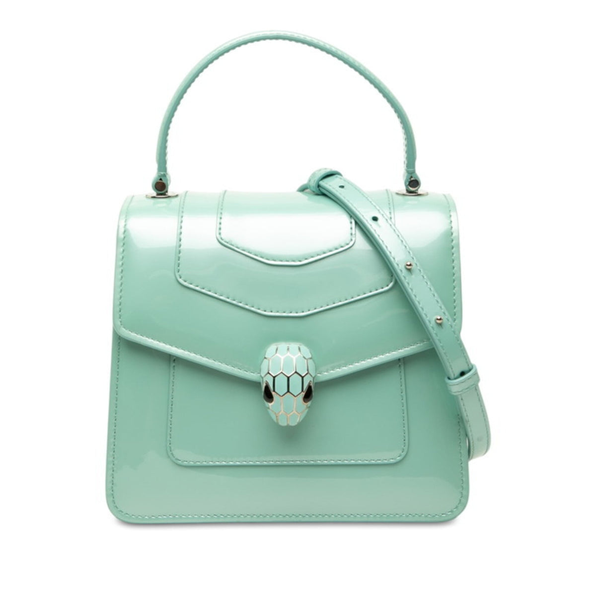 Bvlgari Leather Handbag Shoulder Bag (Pre-Owned)