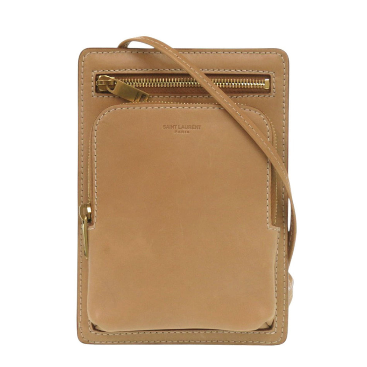 Yves Saint Laurent Beige Leather Shoulder Bag (Pre-Owned)