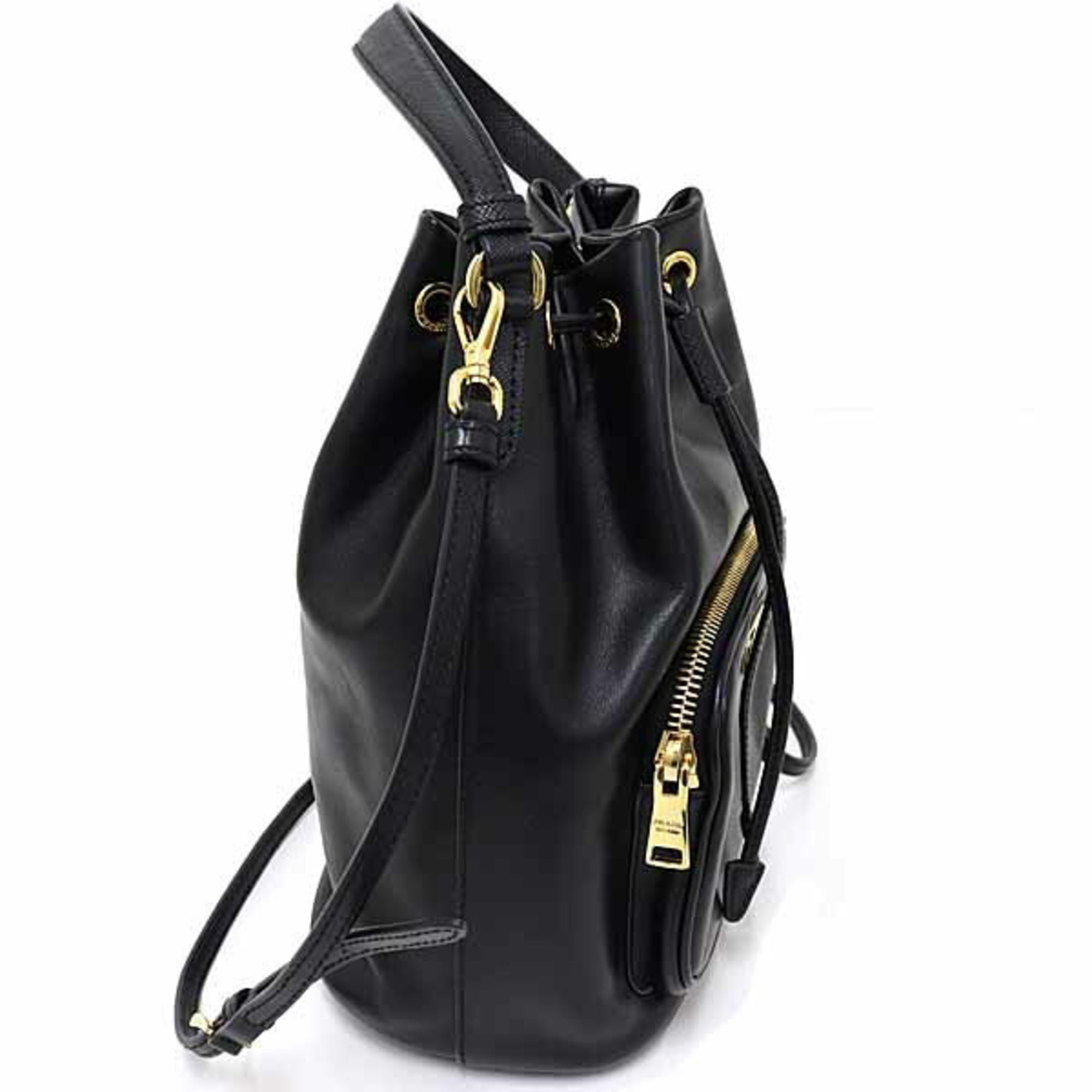 Prada Black Nero Leather Baguette Bag (Pre-Owned)